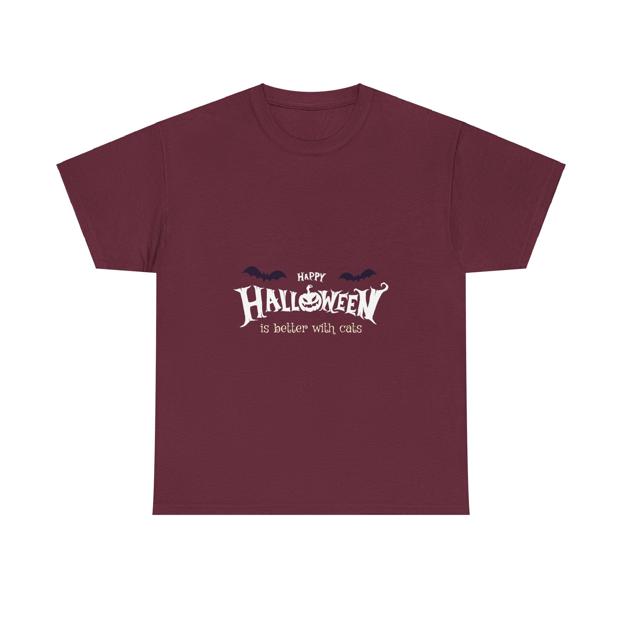 Halloween with Witch's Cats | Unisex Heavy Cotton Tee