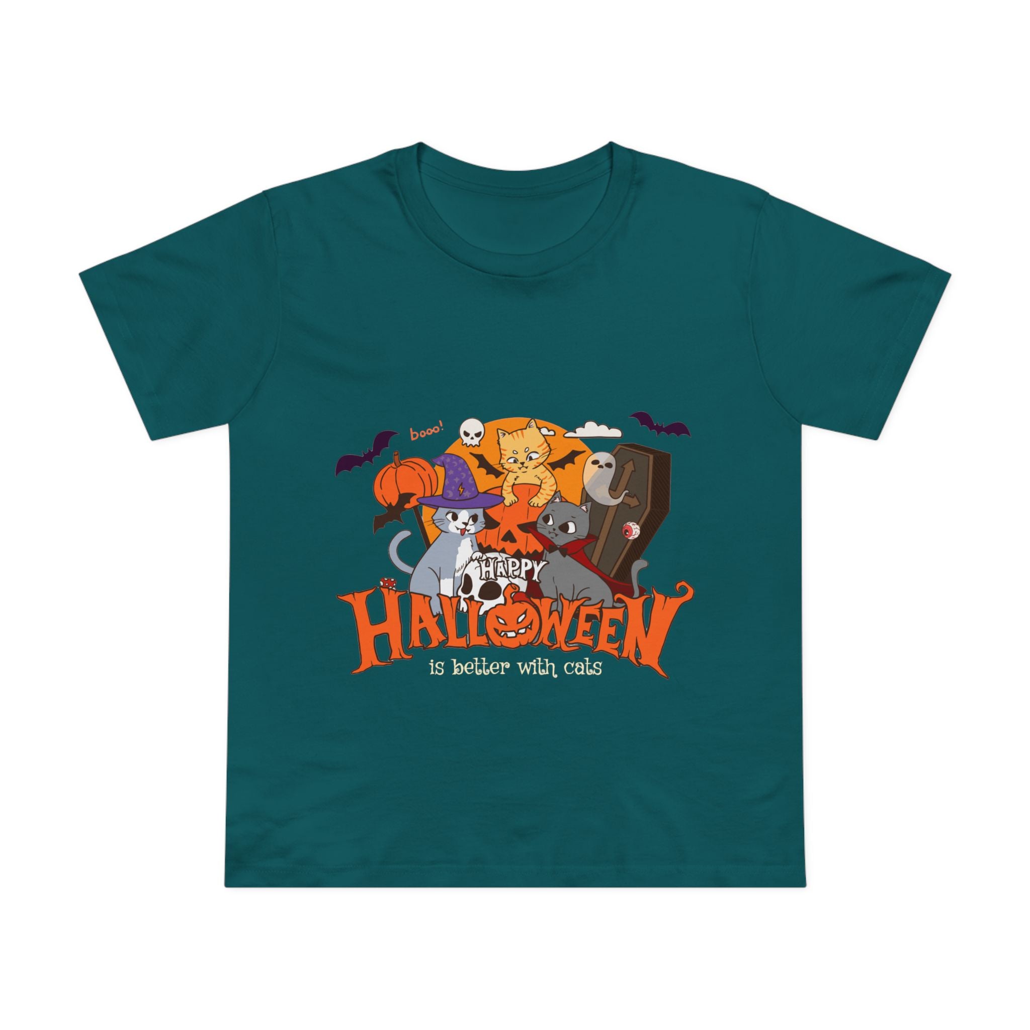 Halloween is Better with Cats | Women’s Maple Tee