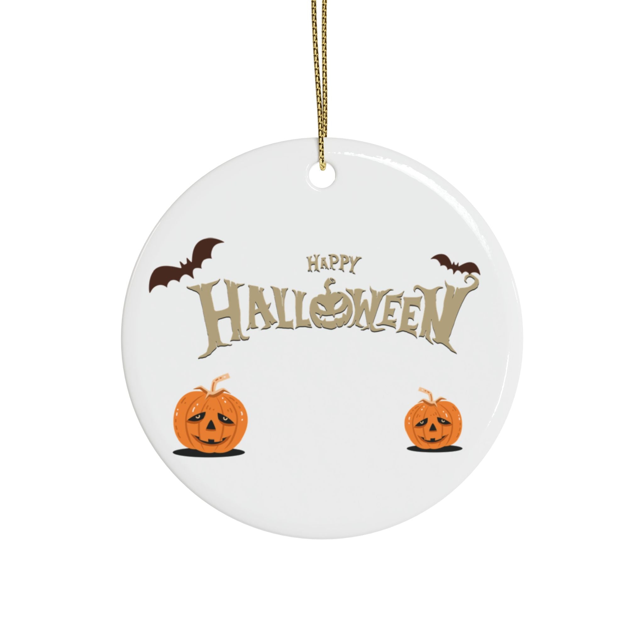 Happy Halloween with Pumpkin | Ceramic Ornaments