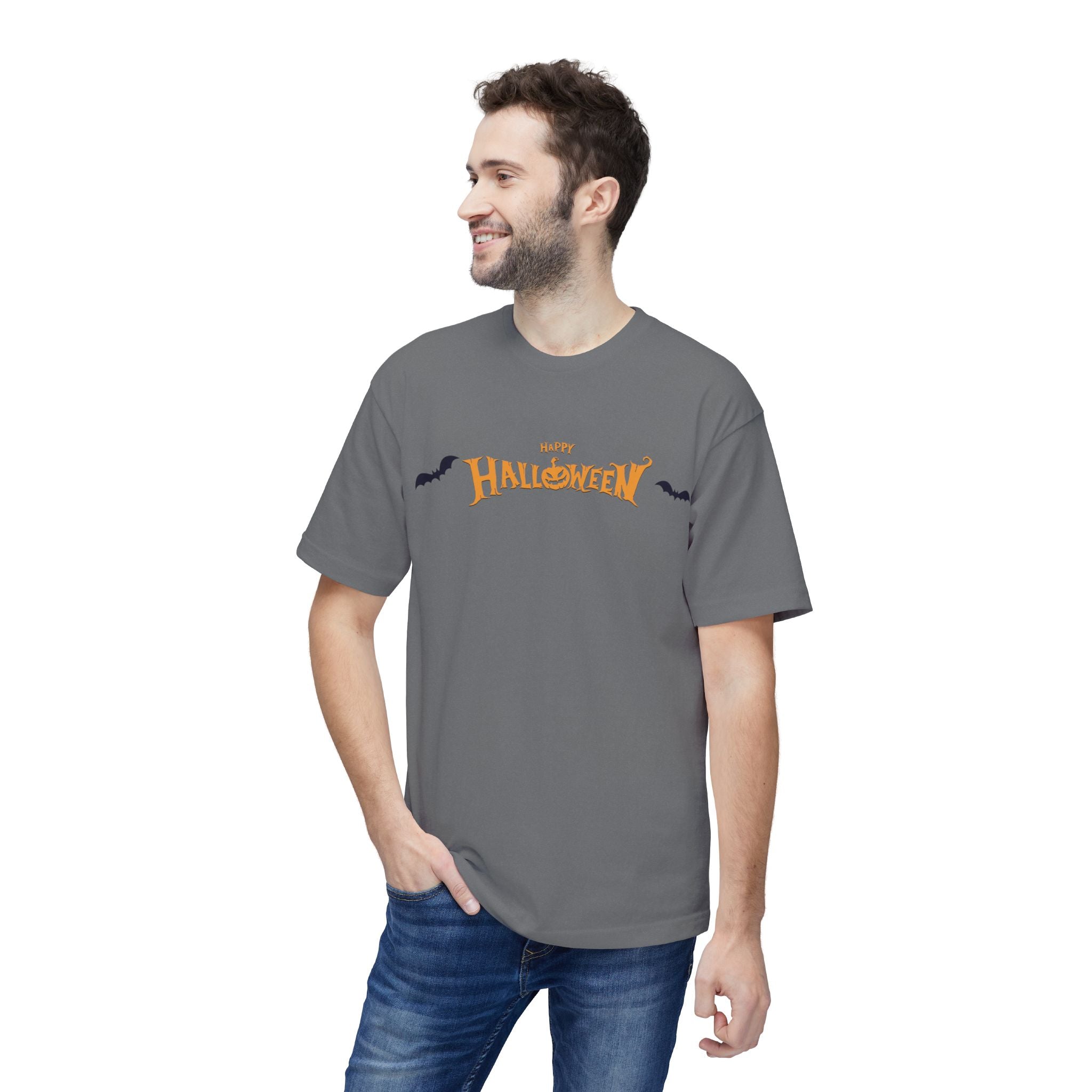 Halloween with Bats | Unisex Midweight T-shirt, Made in US