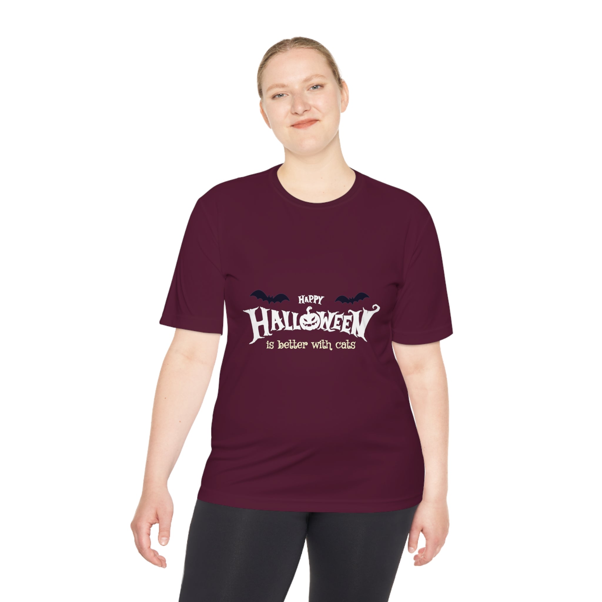 Halloween with Witch's Cats | Unisex Moisture Wicking Tee