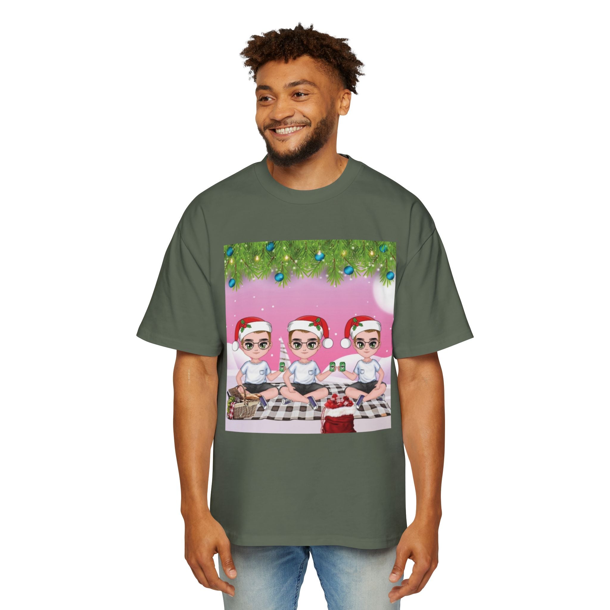 Christmas Friends | Men's Heavy Oversized Tee