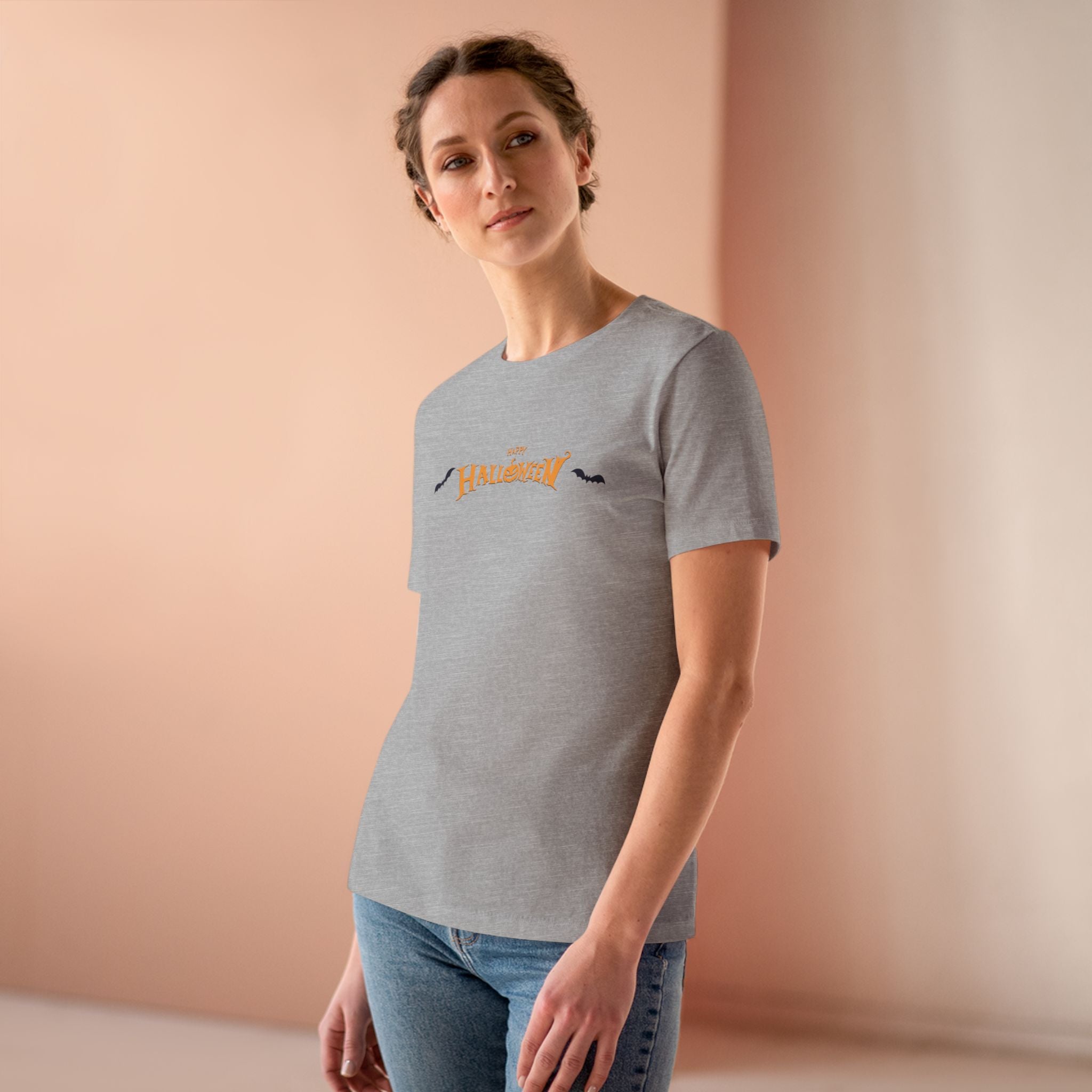 Halloween with Bats | Women's Cotton Tee