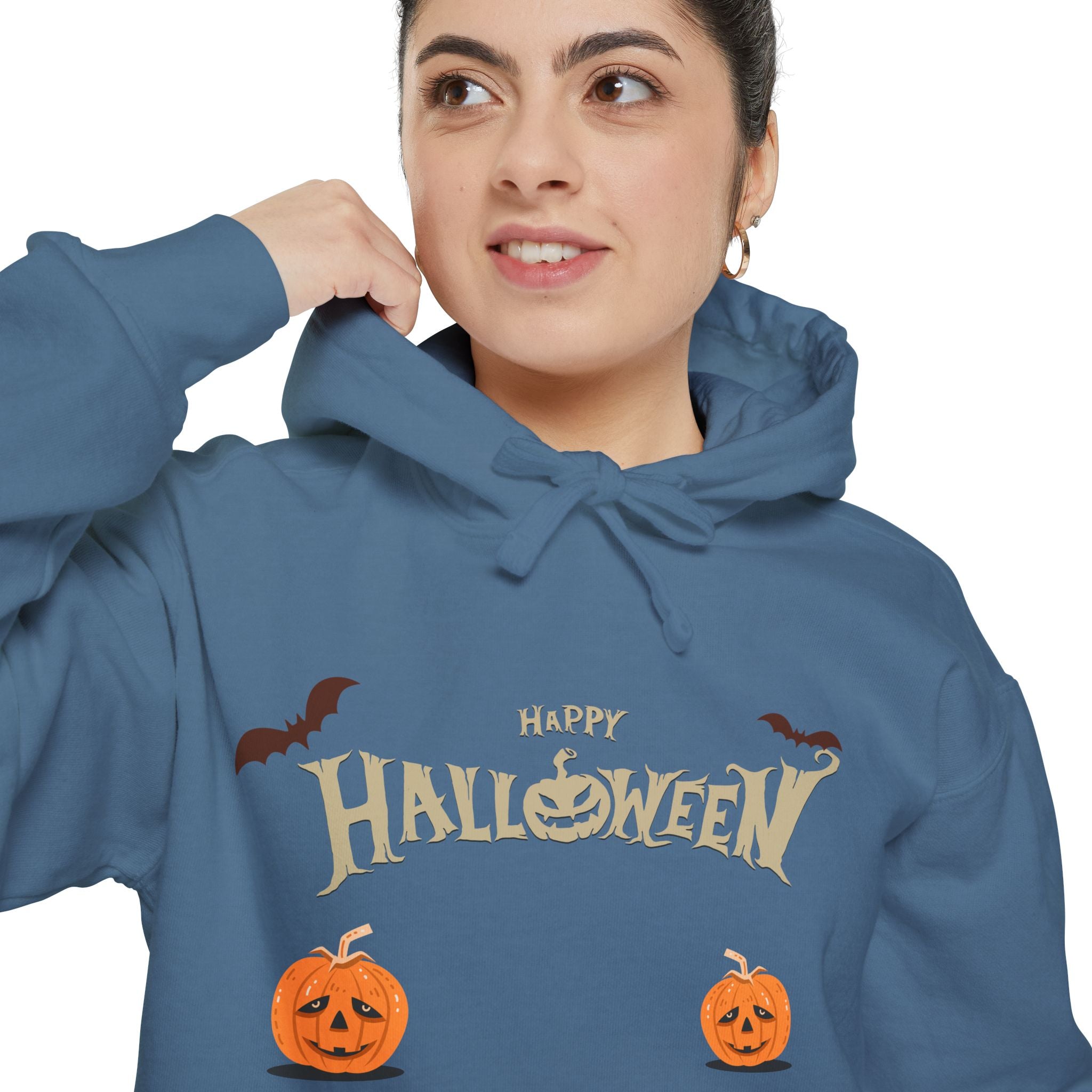 Halloween with Pumpkins | Unisex Garment-Dyed Hoodie