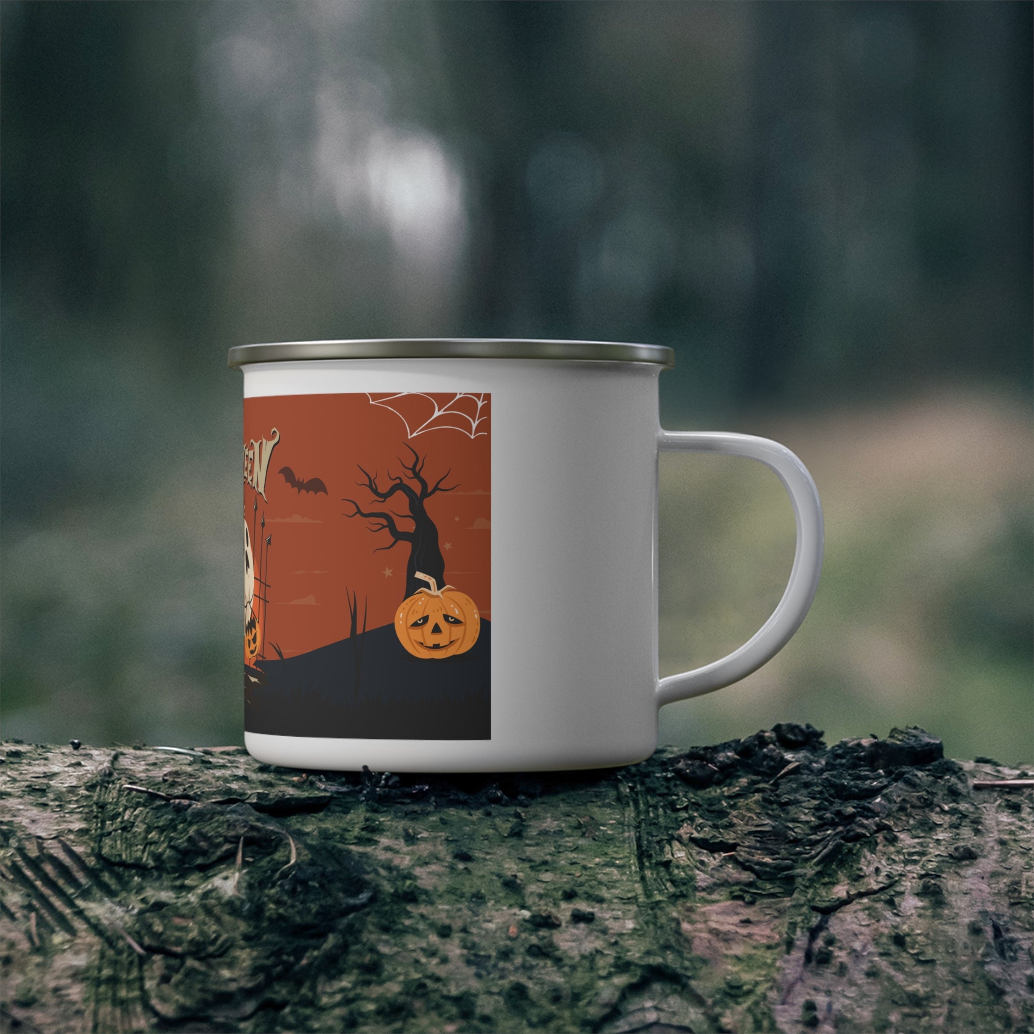 Happy Halloween with Pumpkin | Enamel Camping Mug