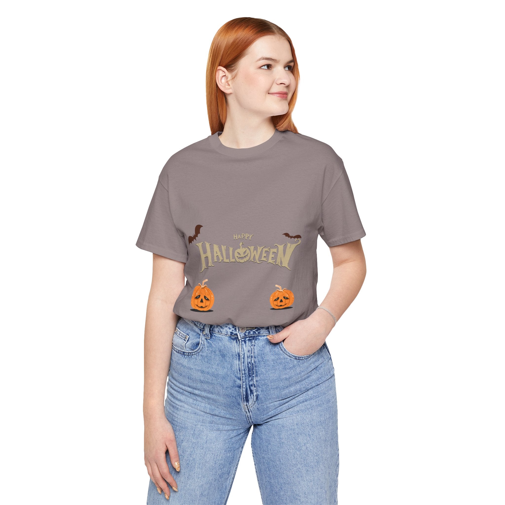 Halloween with Pumpkins | Unisex Jersey Short Sleeve Tee