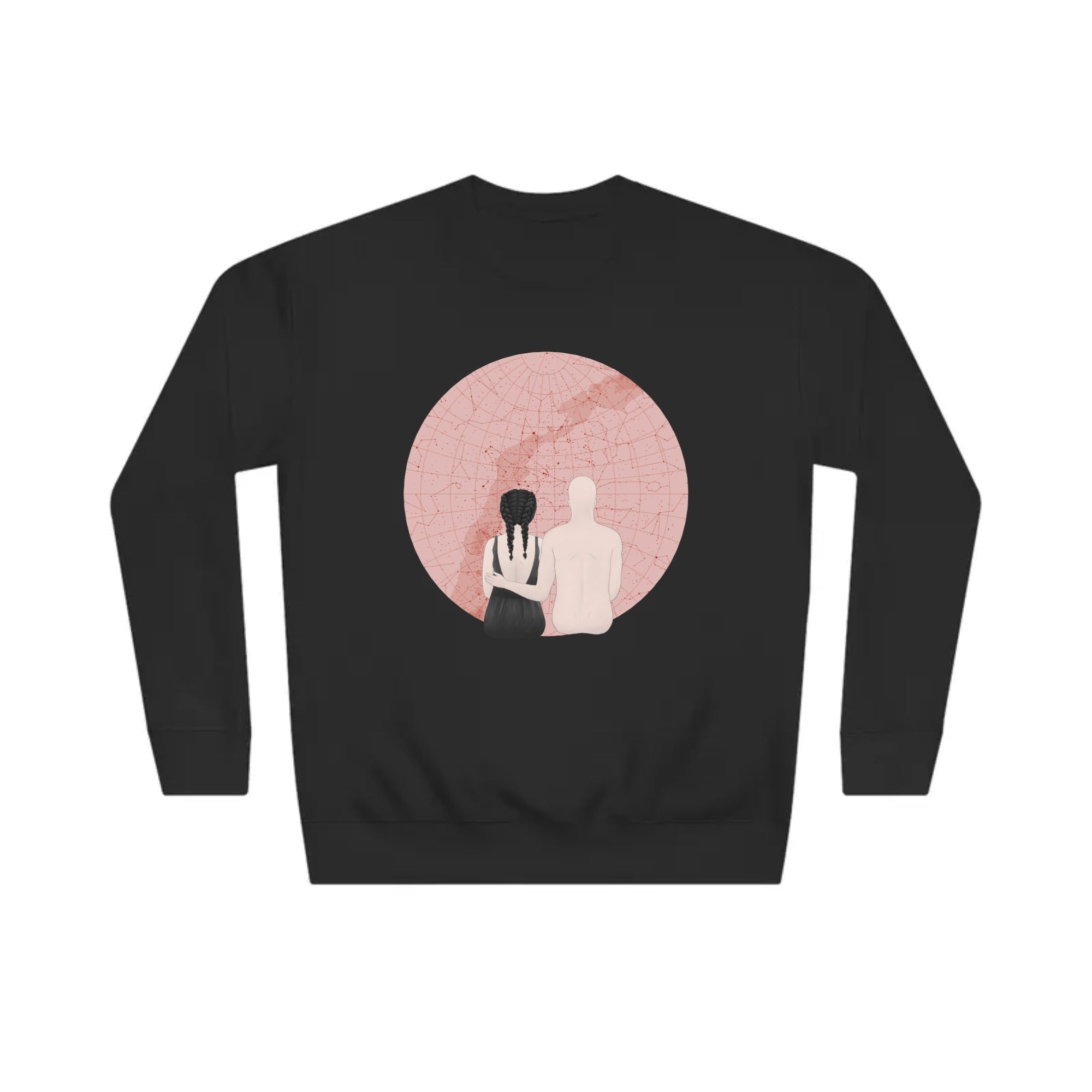 Couple with custom location and title | Unisex Crew Sweatshirt