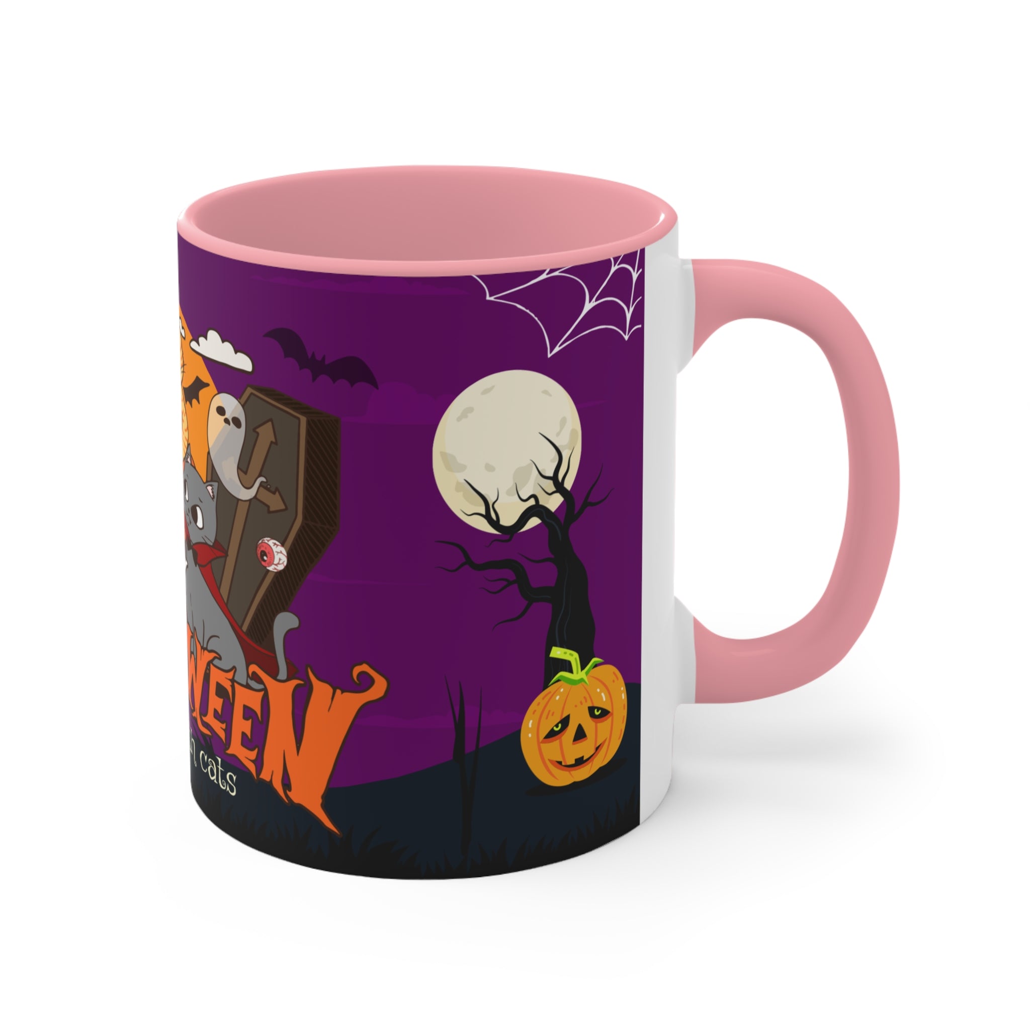 Happy Halloween is Better with Cats | Accent Mugs