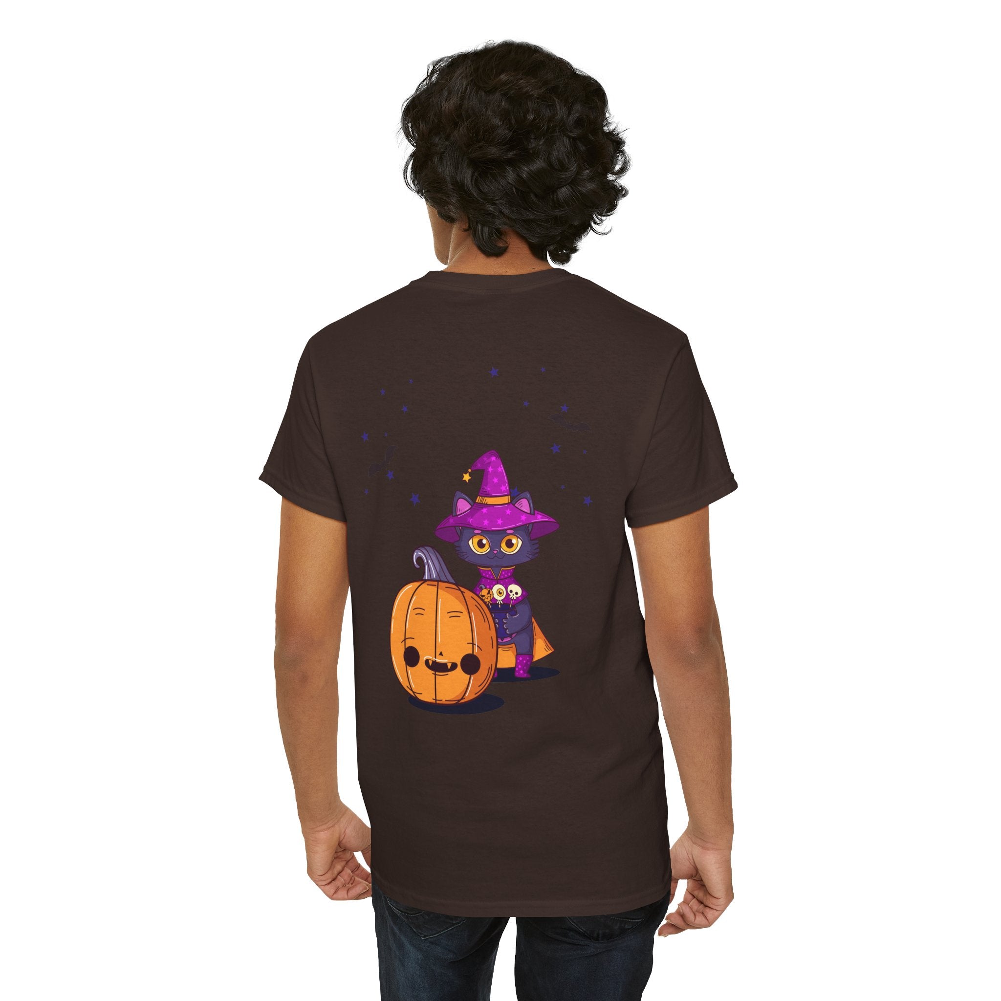 Halloween with Witch's Cats | Unisex Heavy Cotton Tee