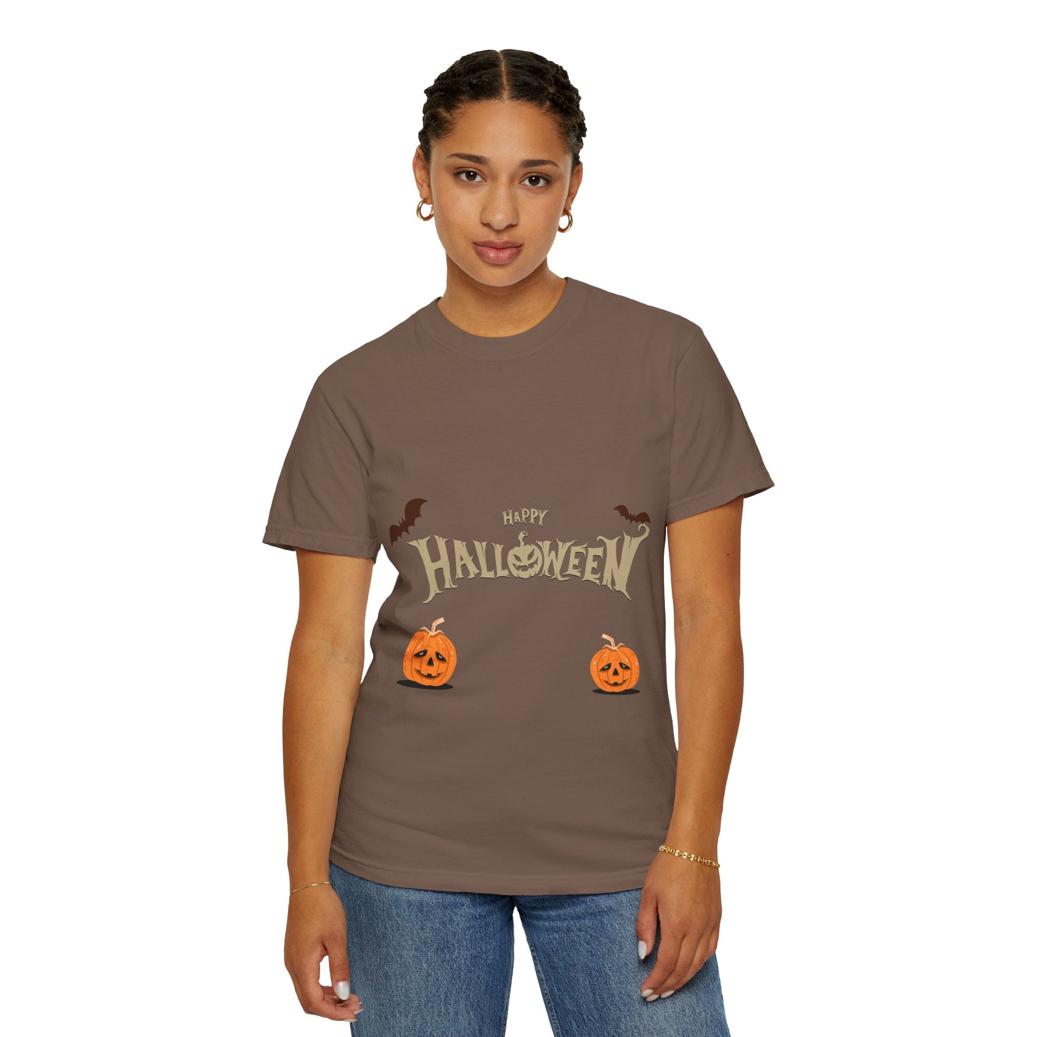 Halloween with Pumpkins | Unisex Garment-Dyed T-shirt