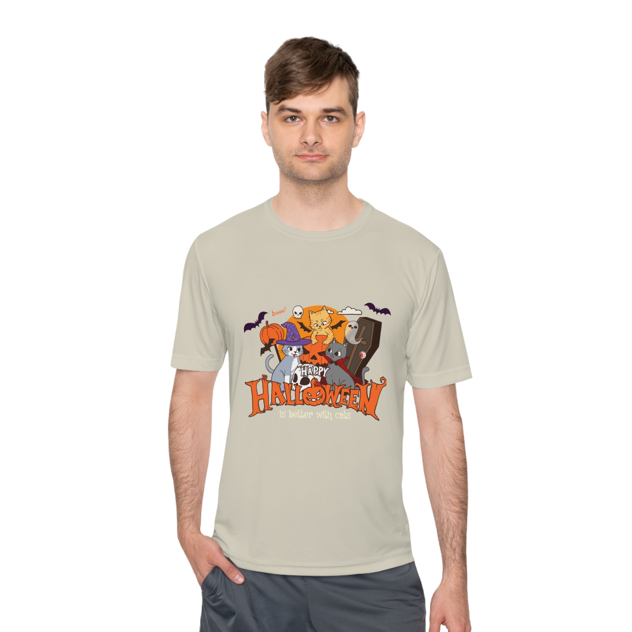 Halloween is Better with Cats | Unisex Moisture Wicking Tee