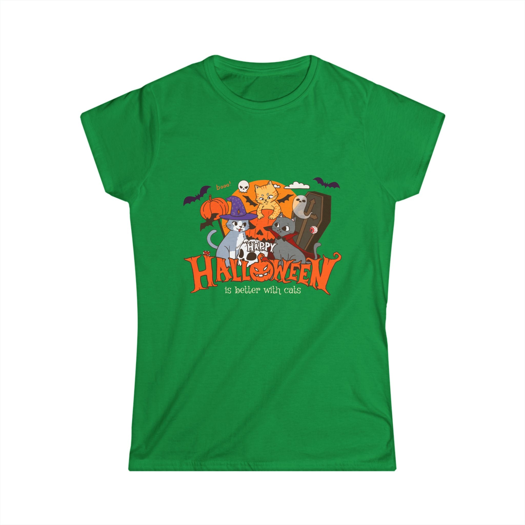 Halloween is Better with Cats | Women's Softstyle Tee