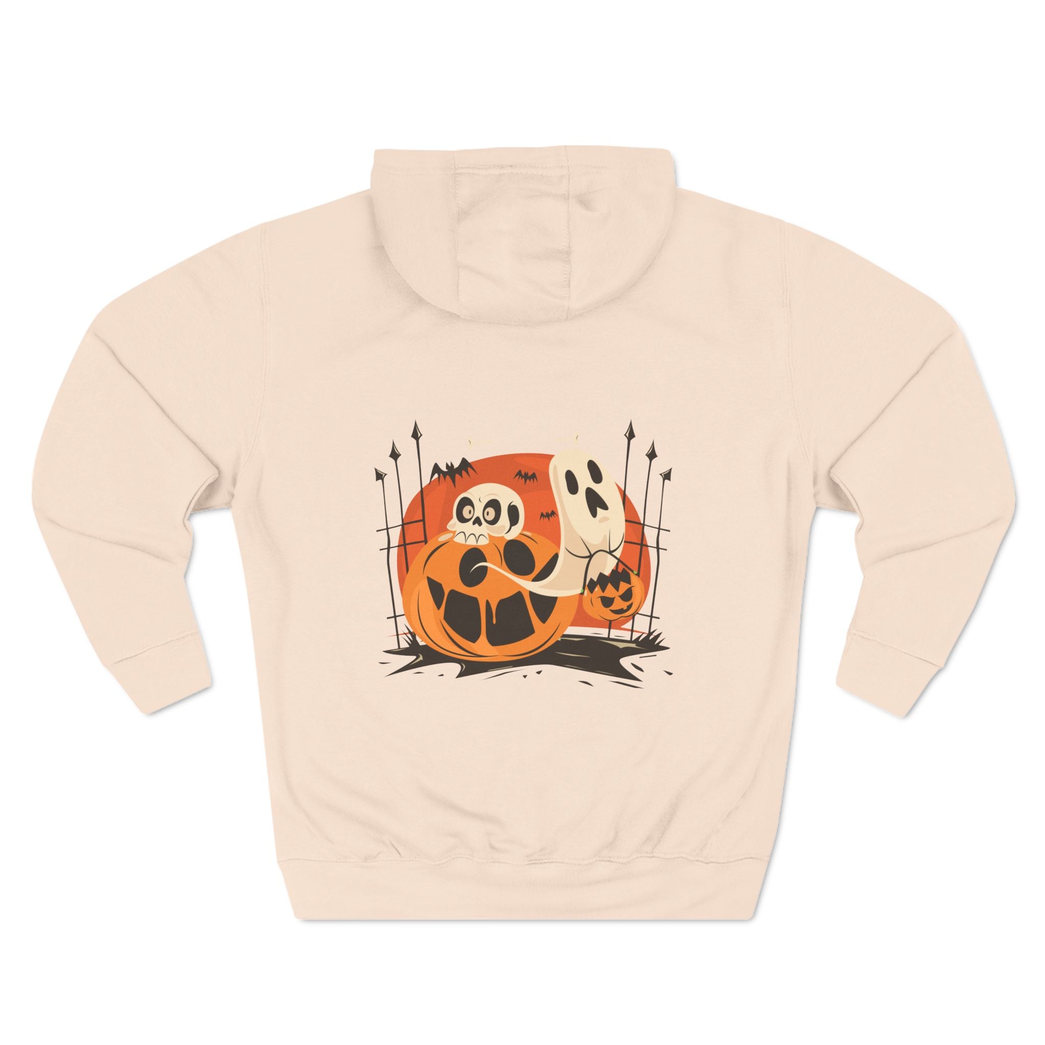 Halloween with Pumpkins | Three-Panel Fleece Hoodie