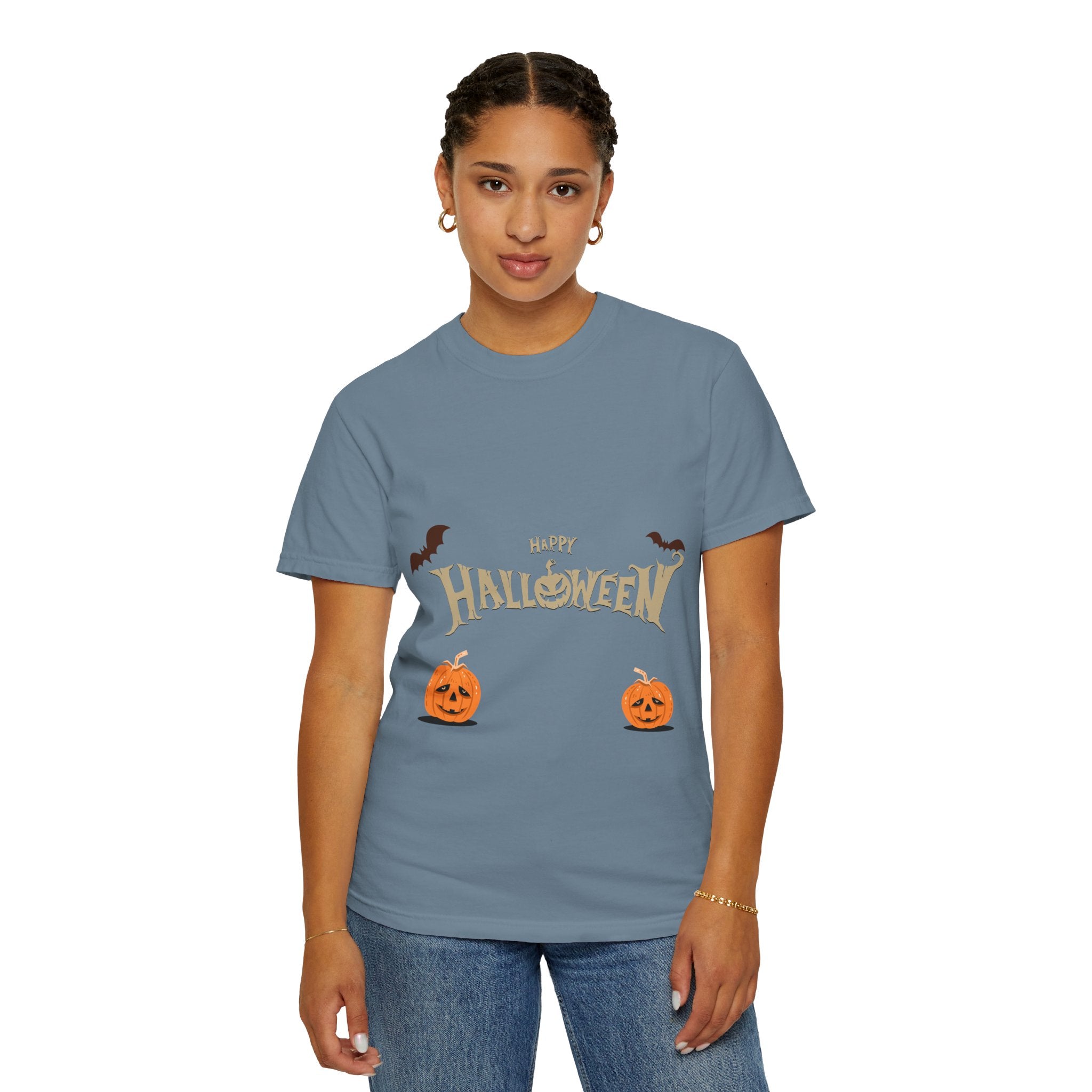 Halloween with Pumpkins | Unisex Garment-Dyed T-shirt