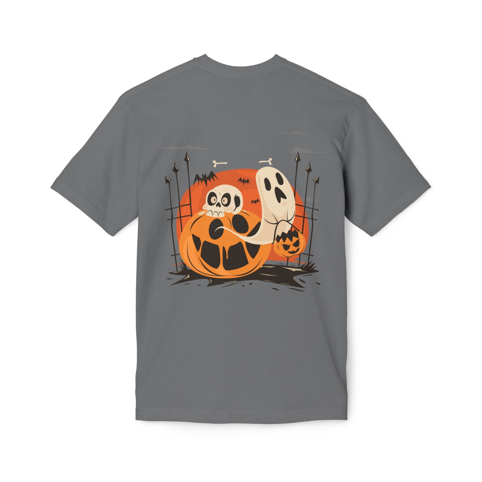 Halloween with Pumpkins | Unisex Midweight T-shirt, Made in US