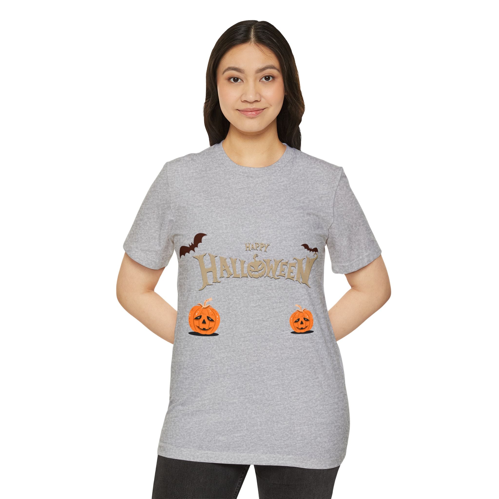Halloween with Pumpkins | Unisex Recycled Organic T-Shirt