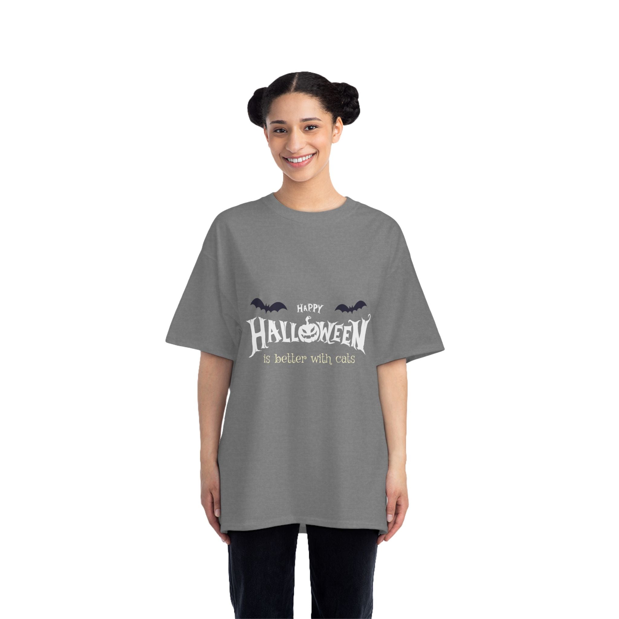 Halloween with Witch's Cats | Beefy-T®  Short-Sleeve T-Shirt