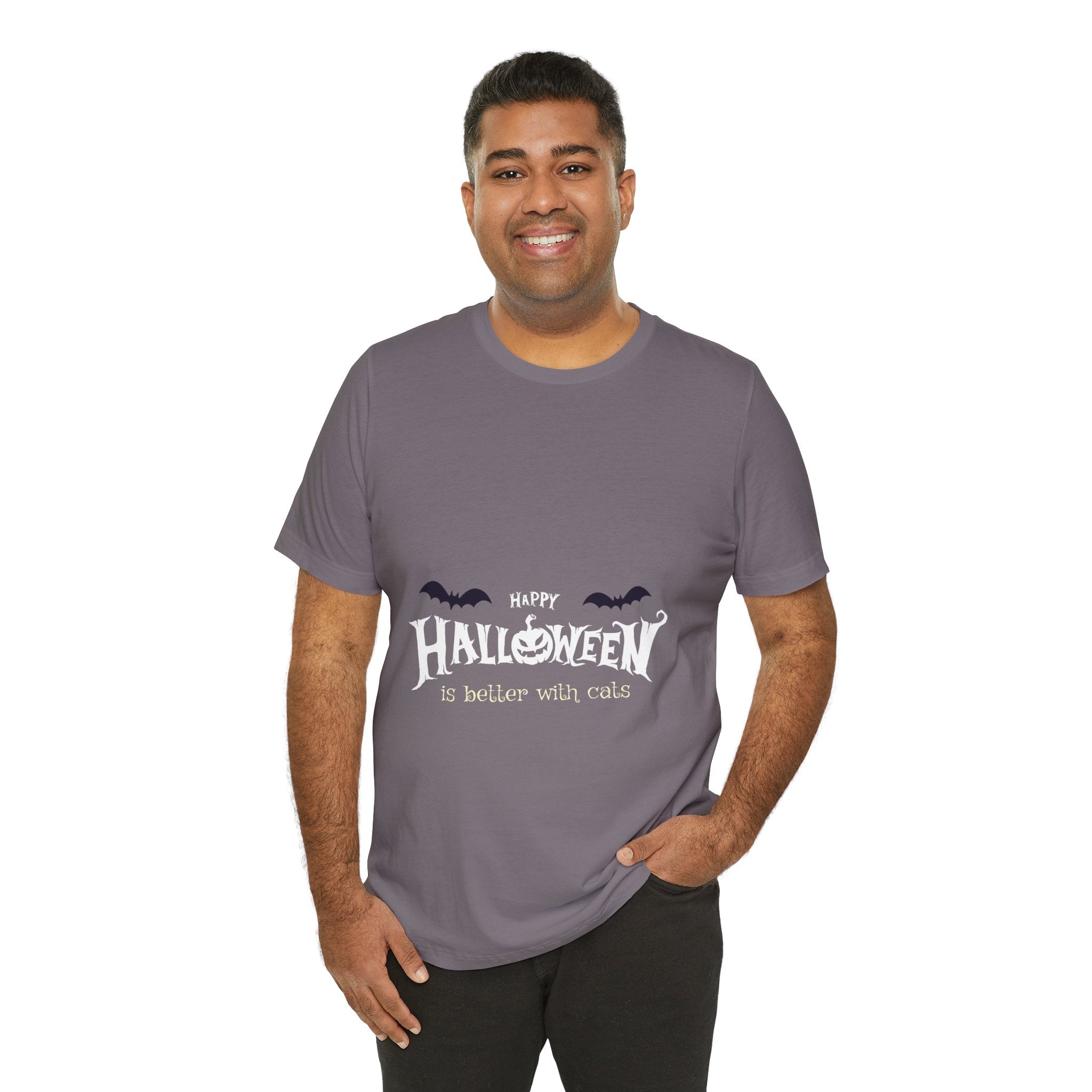 Halloween with Witch's Cats | Unisex Jersey Short Sleeve Tee