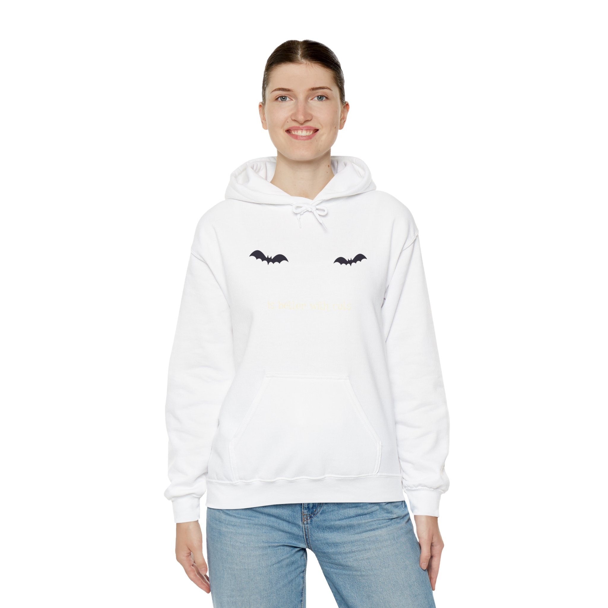 Halloween with Witch's Cats | Unisex Heavy Blend Hooded Sweatshirt