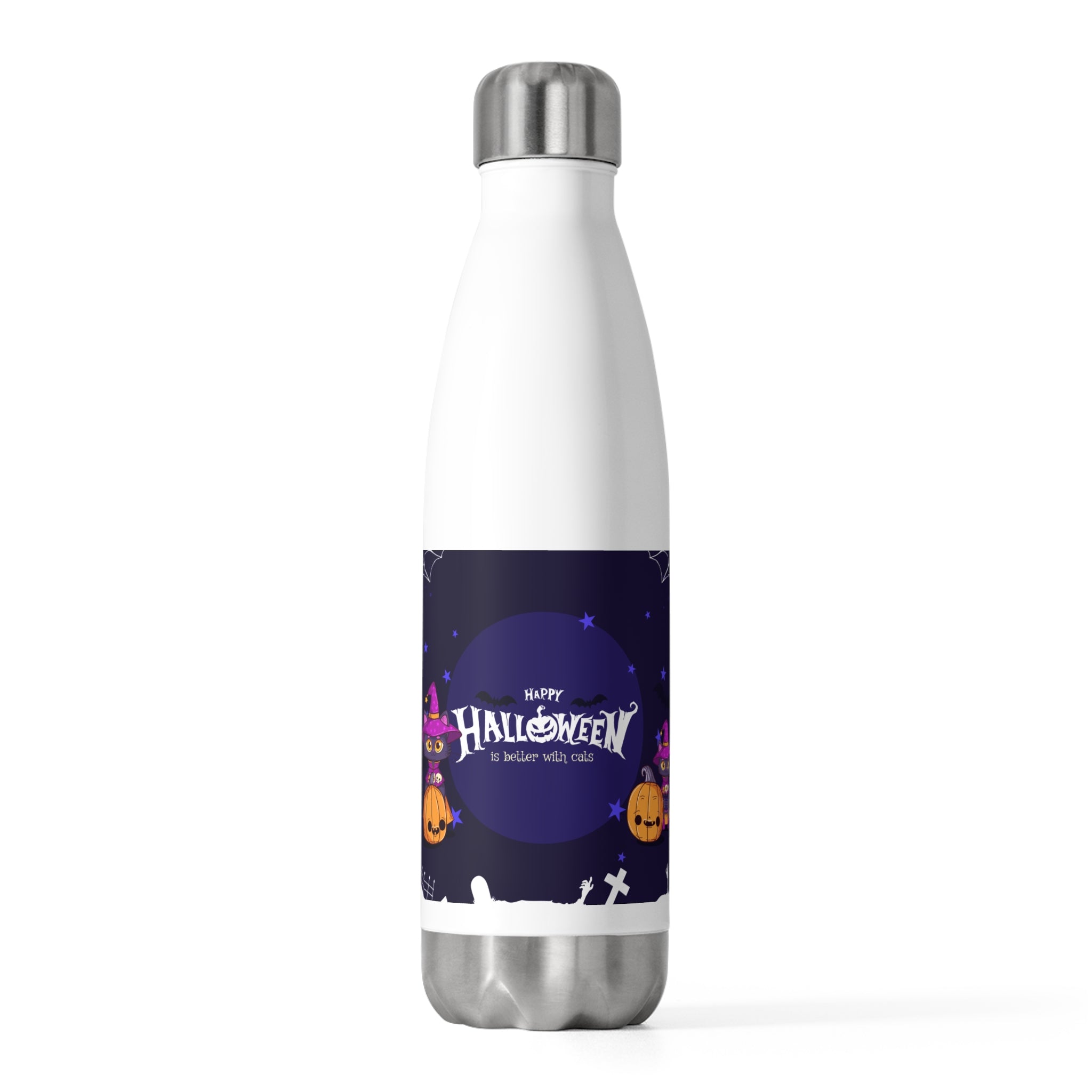 Happy Halloween with Witch's Cats | Insulated Bottle