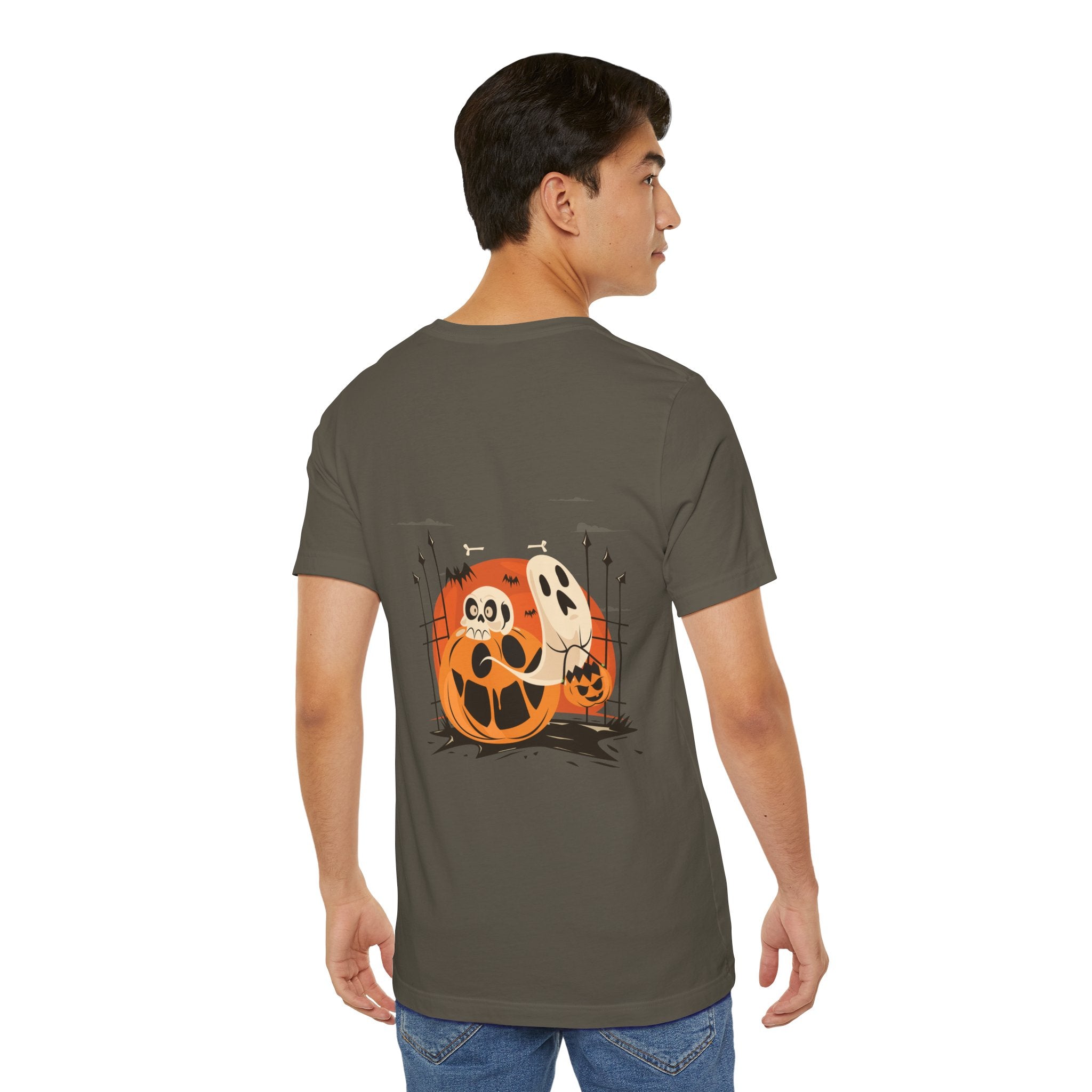 Halloween with Pumpkins | Unisex Jersey Short Sleeve Tee