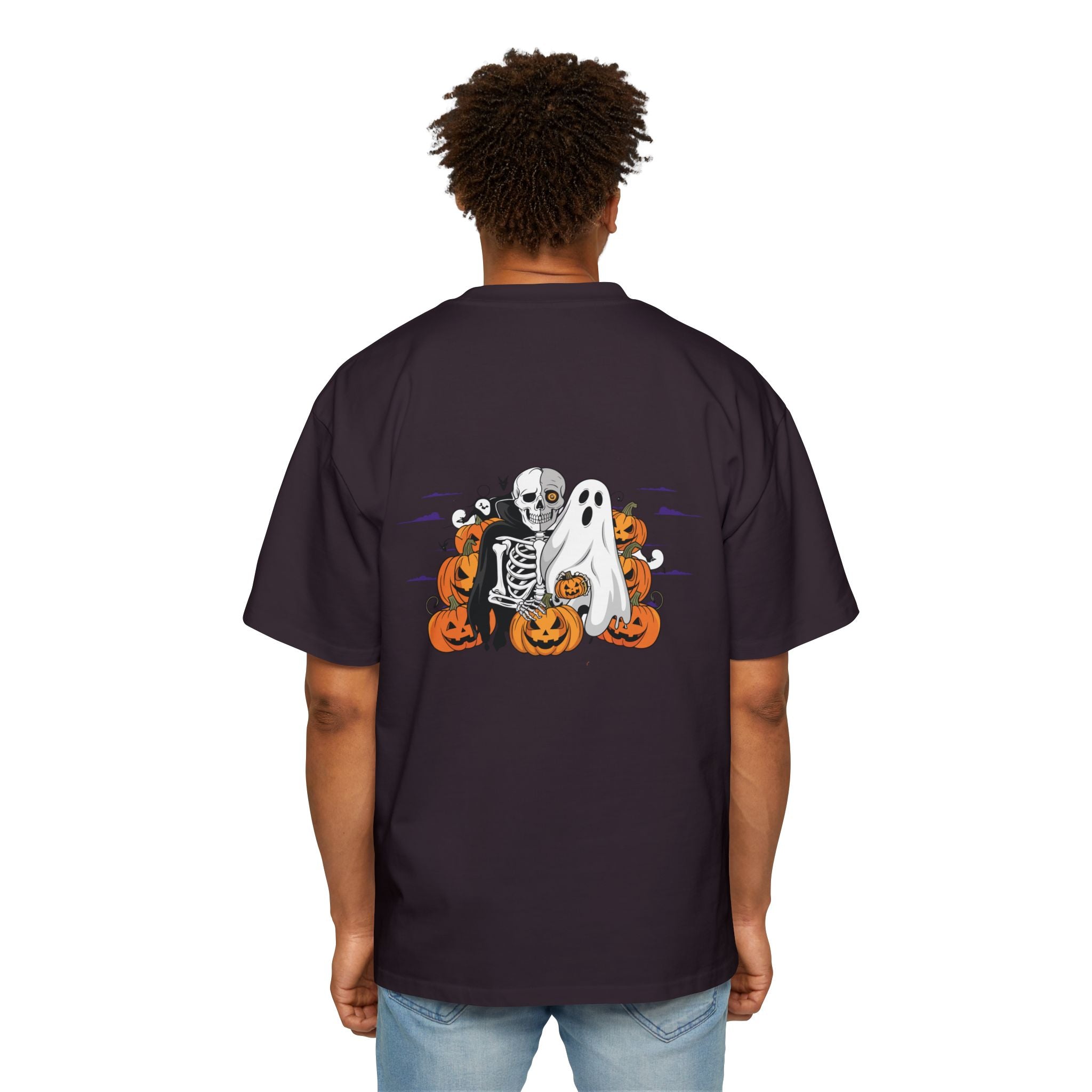 Halloween with Bats | Men's Heavy Oversized Tee