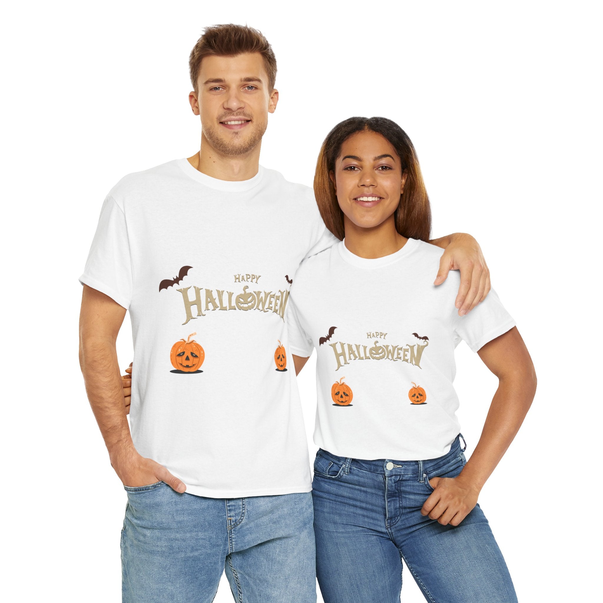 Halloween with Pumpkin | Unisex Heavy Cotton Tee