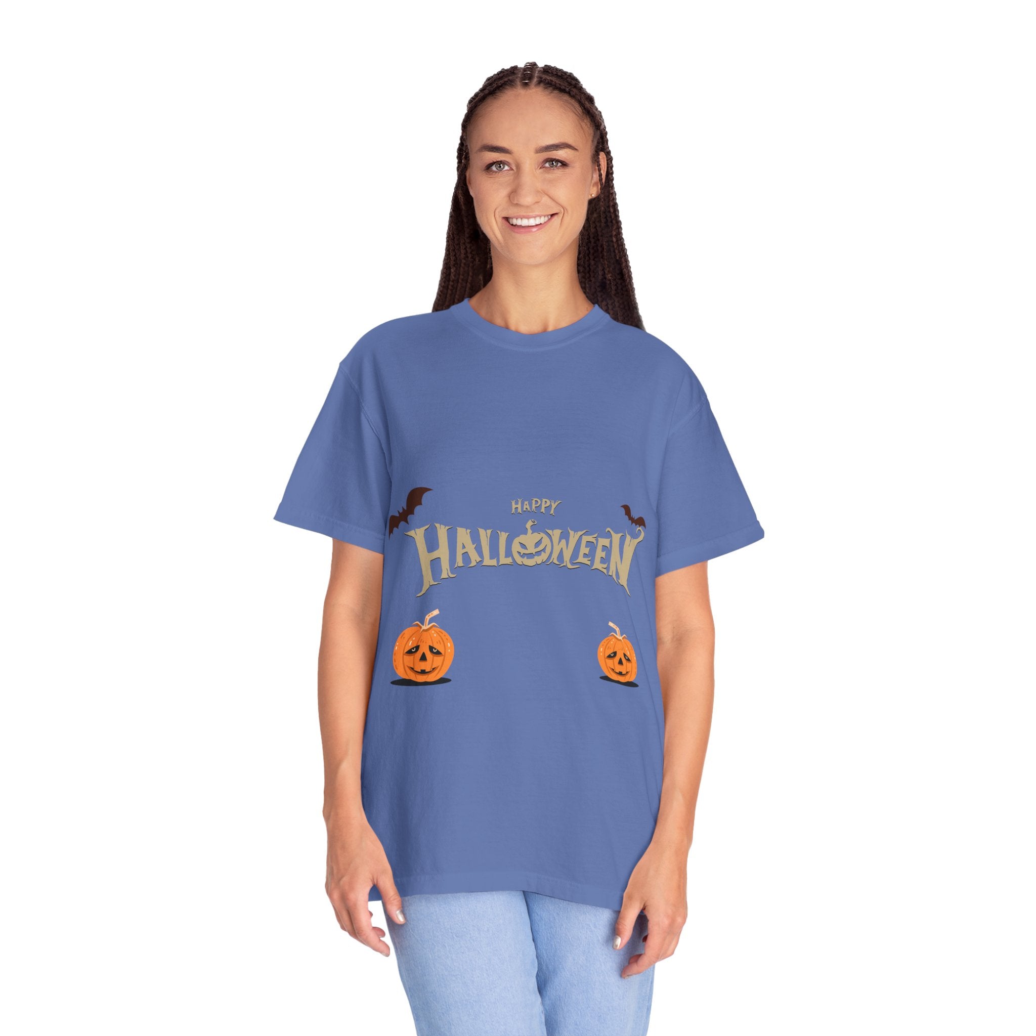 Halloween with Pumpkins | Unisex Garment-Dyed T-shirt