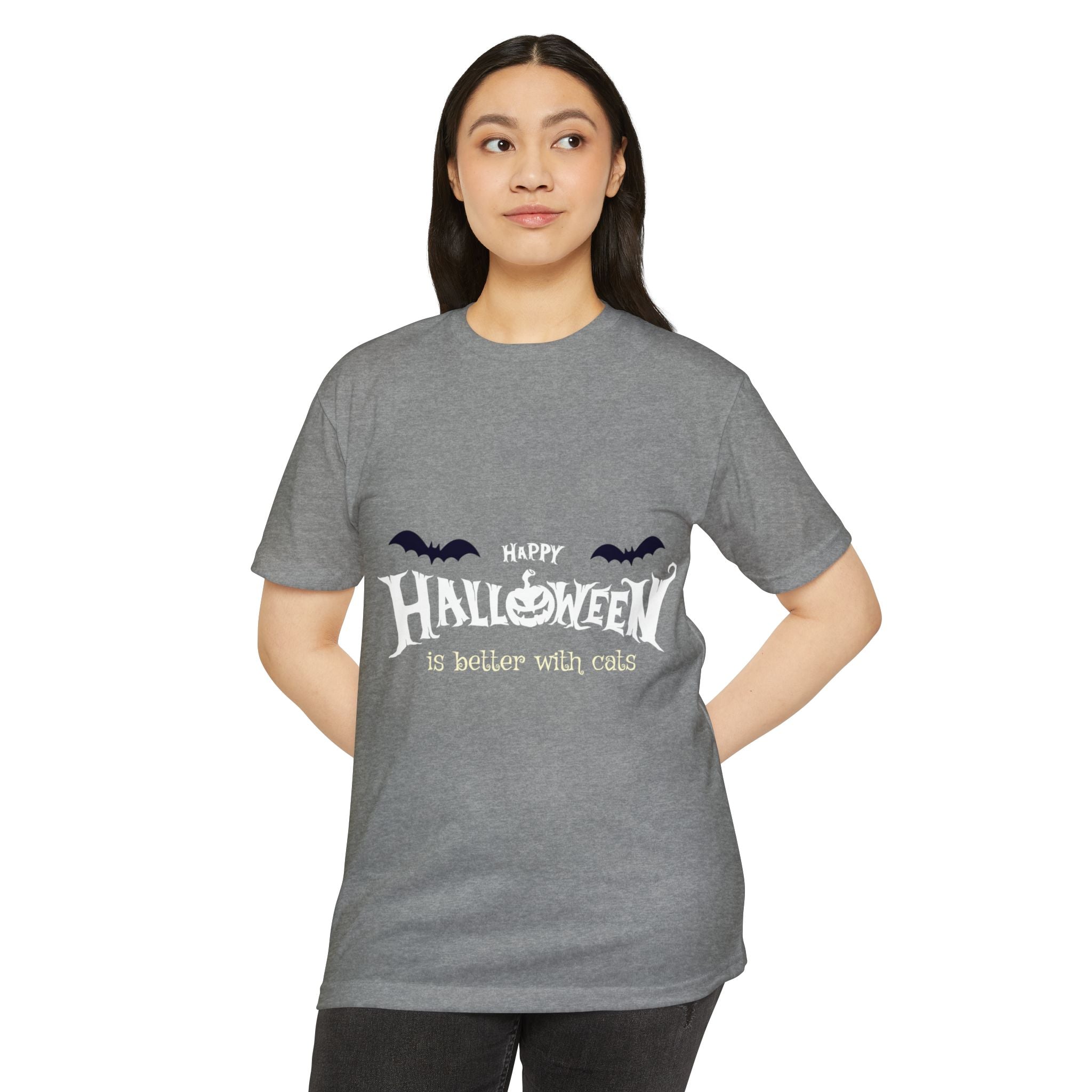 Halloween with Witch's Cats | Unisex CVC Jersey T-shirt