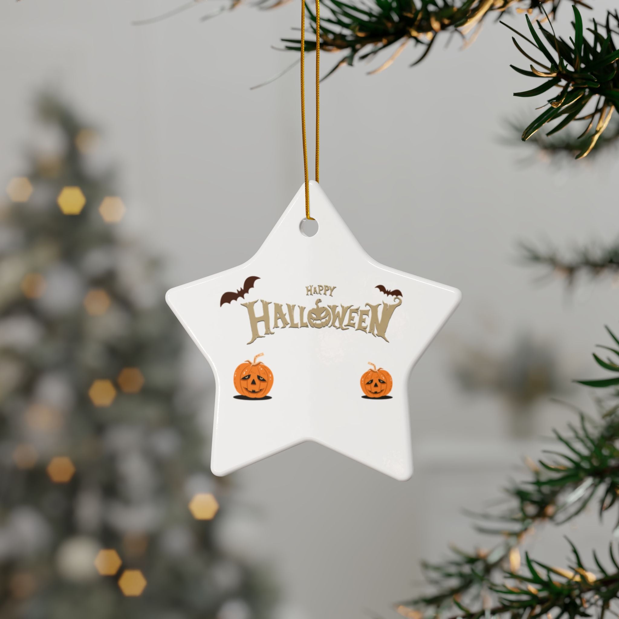 Happy Halloween with Pumpkin | Ceramic Ornaments