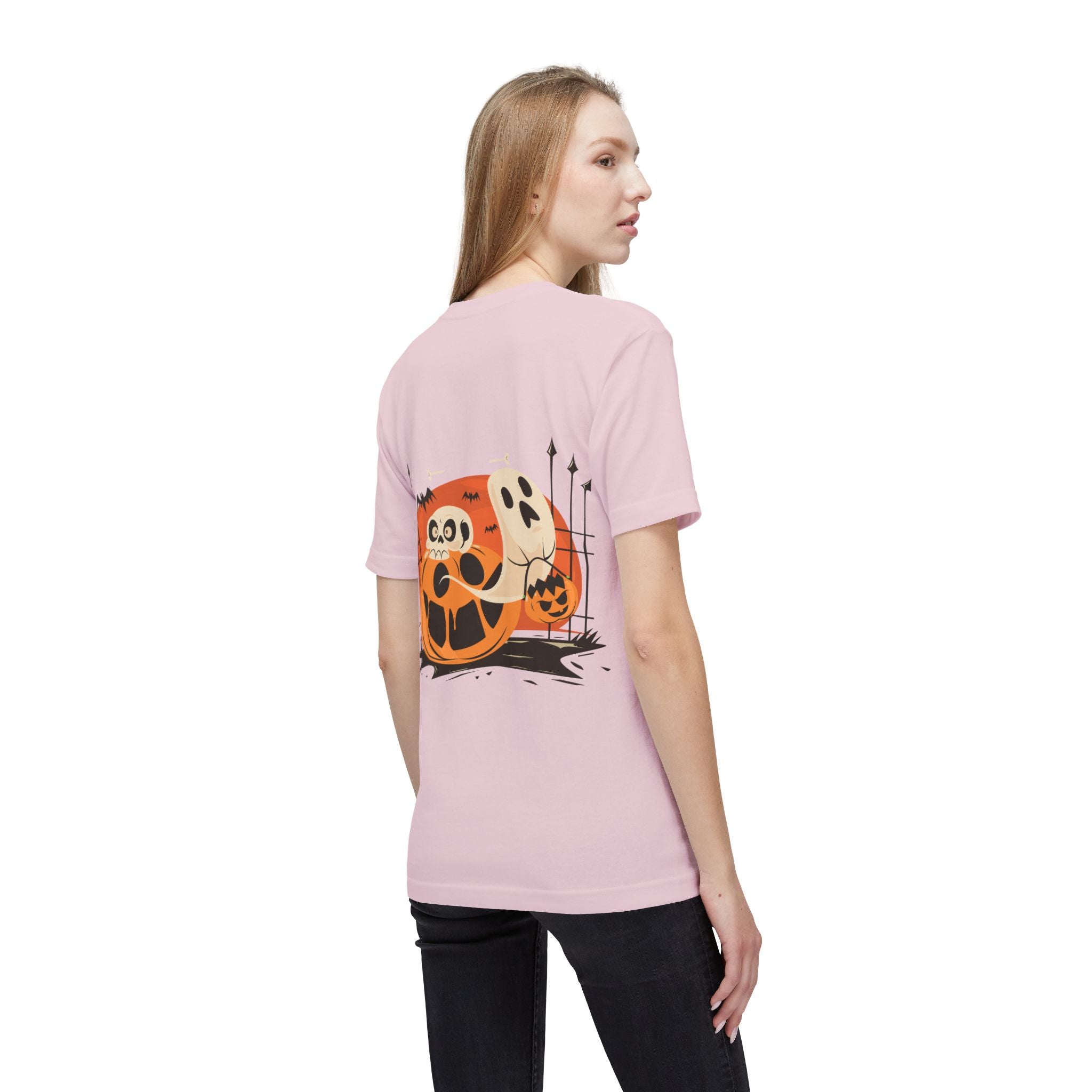 Halloween with Pumpkins | Unisex Midweight T-shirt, Made in US