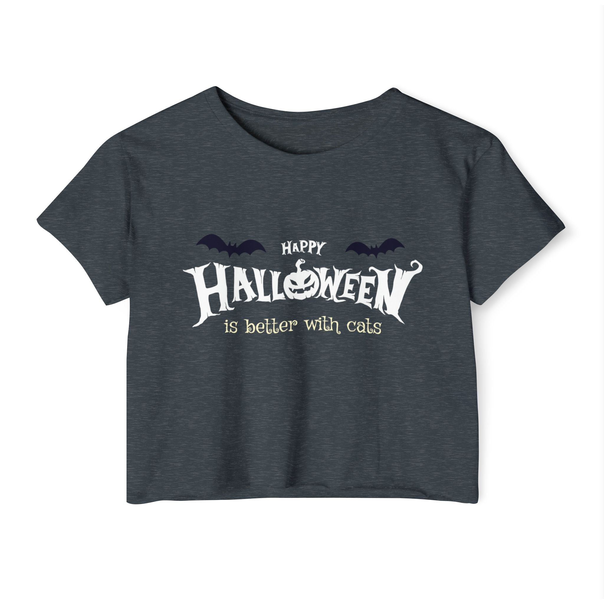 Halloween with Witch's Cats | Women's Festival Crop Top