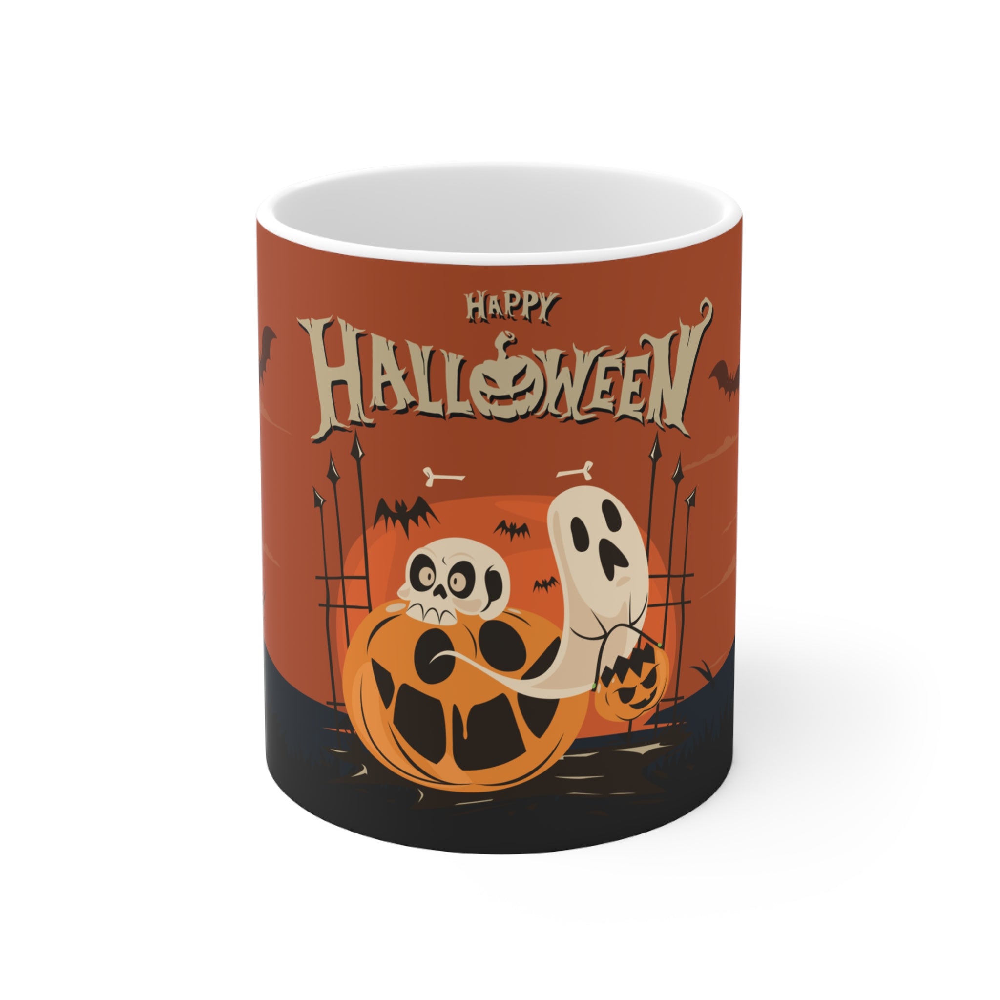 Happy Halloween with Pumpkin | Ceramic Coffee Cups