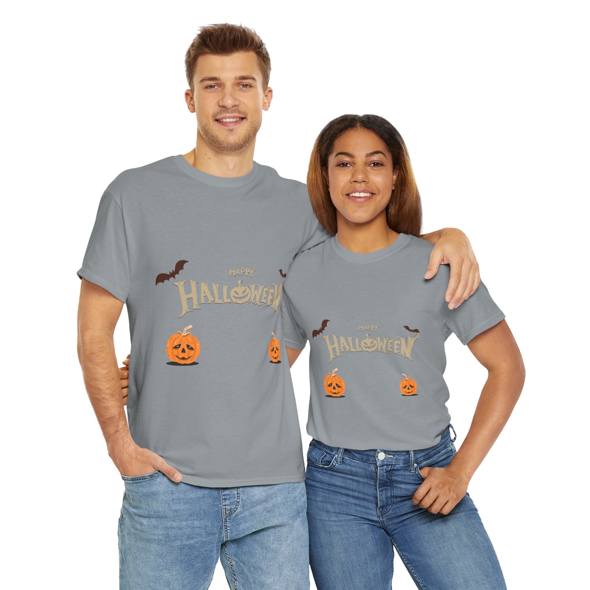 Halloween with Pumpkin | Unisex Heavy Cotton Tee