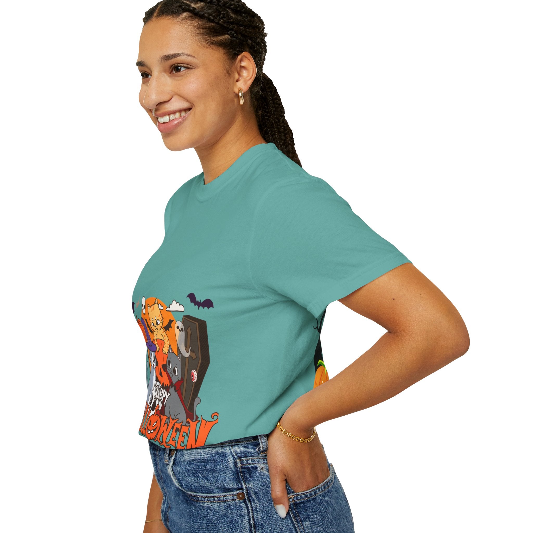 Halloween is Better with Cats | Unisex Garment-Dyed T-shirt