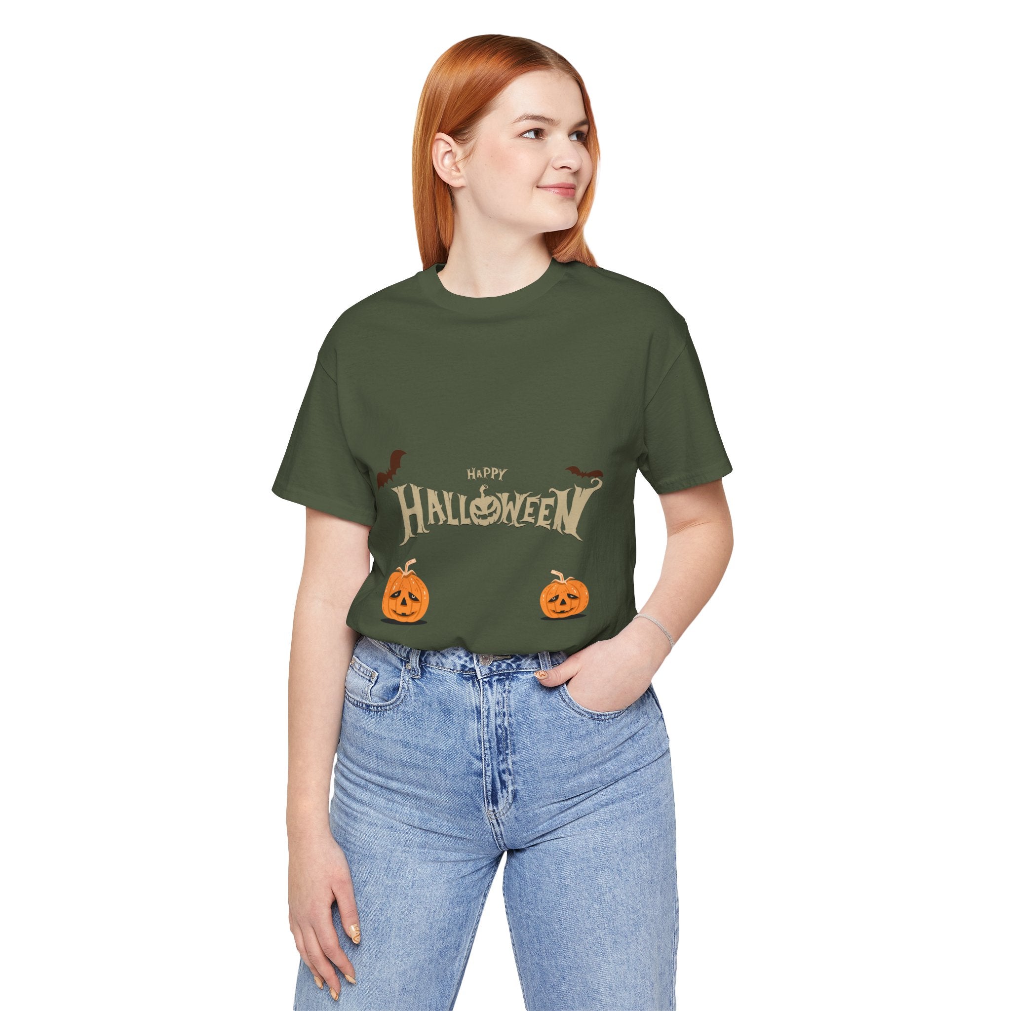 Halloween with Pumpkins | Unisex Jersey Short Sleeve Tee