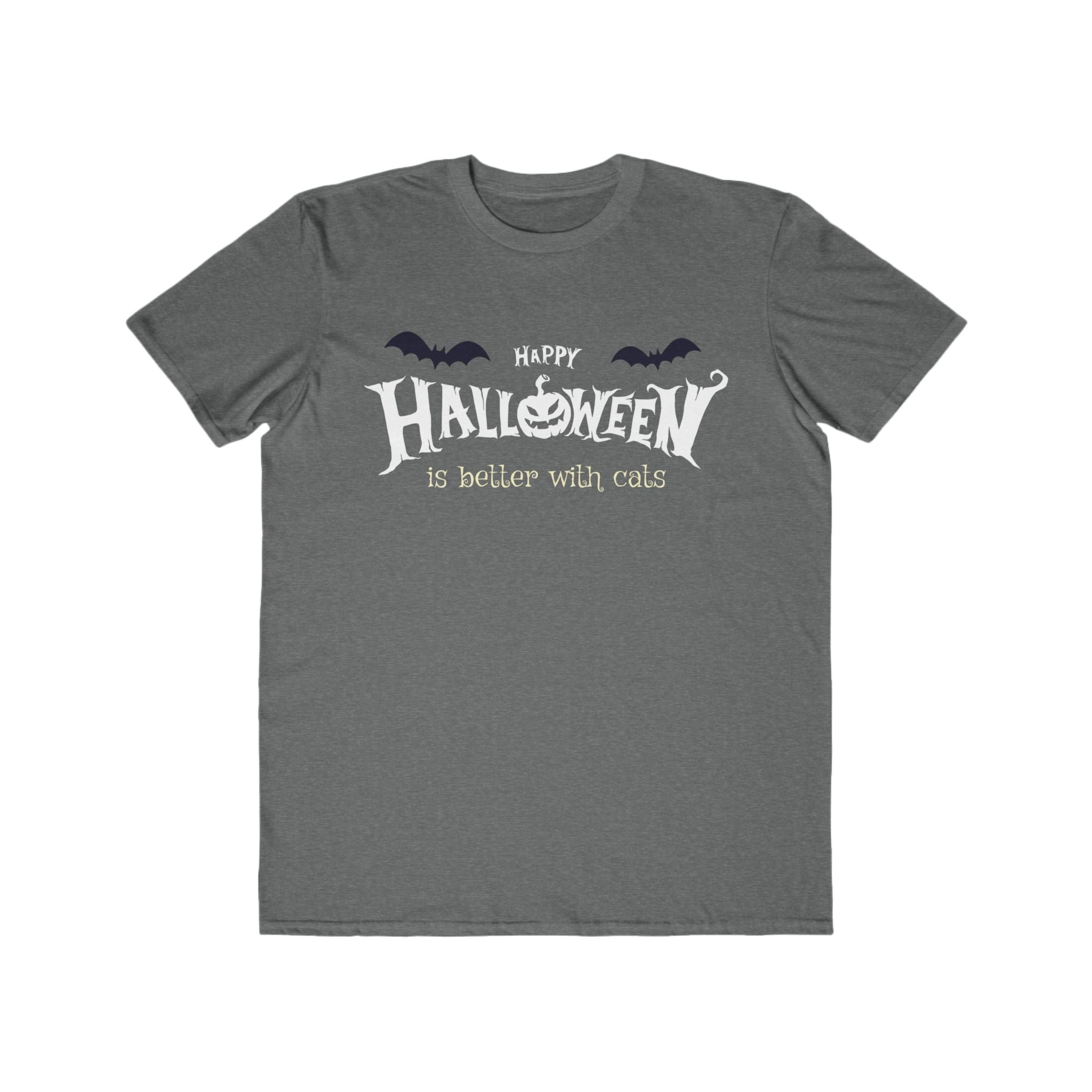 Halloween with Witch's Cats | Men's Lightweight Fashion Tee