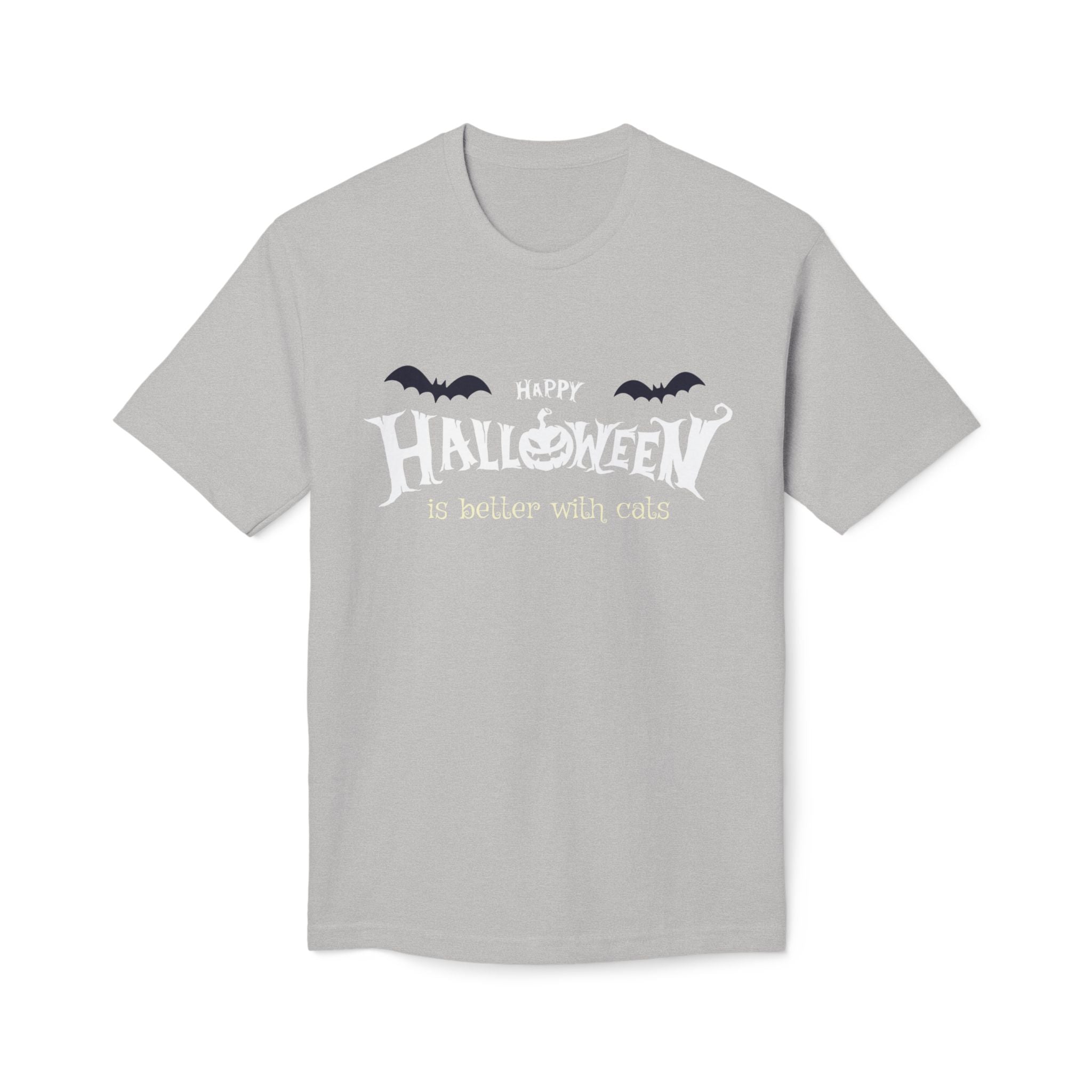 Halloween with Witch's Cats | Unisex Midweight T-shirt, Made in US