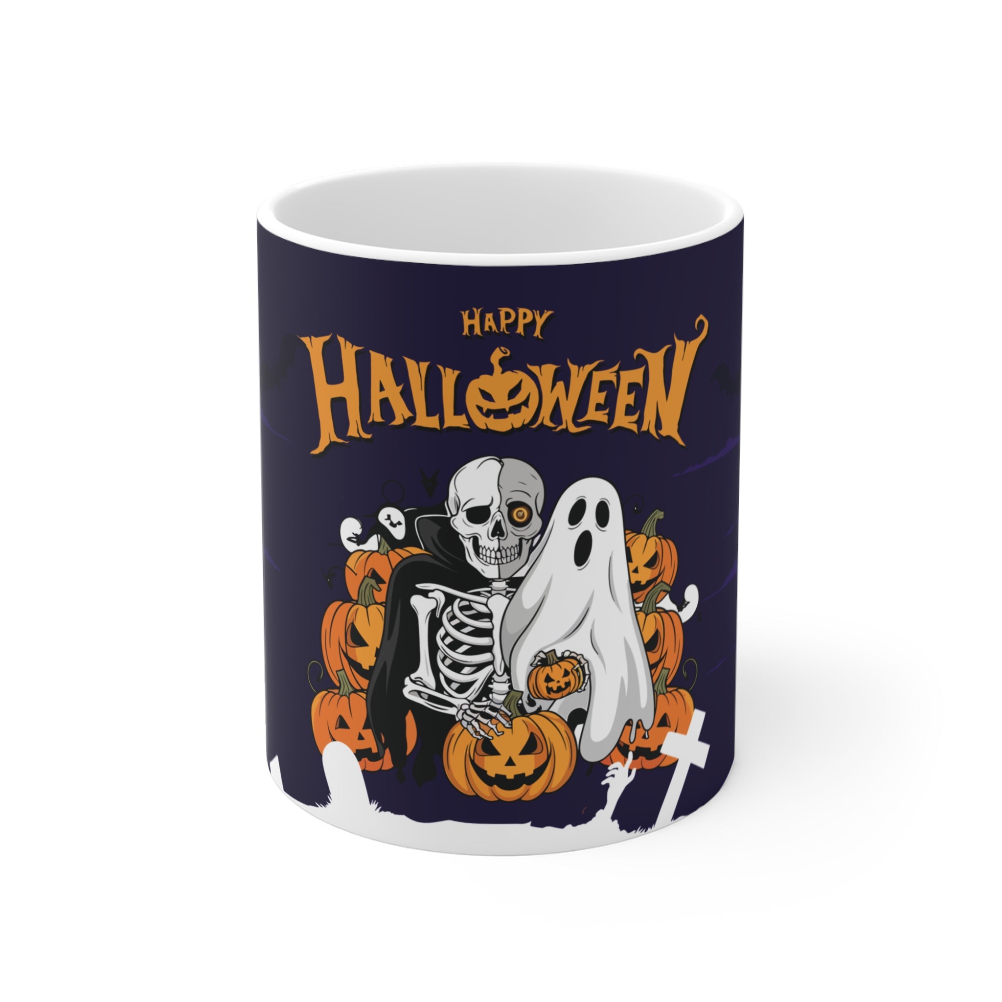 Happy Halloween with Skeleton | Mug