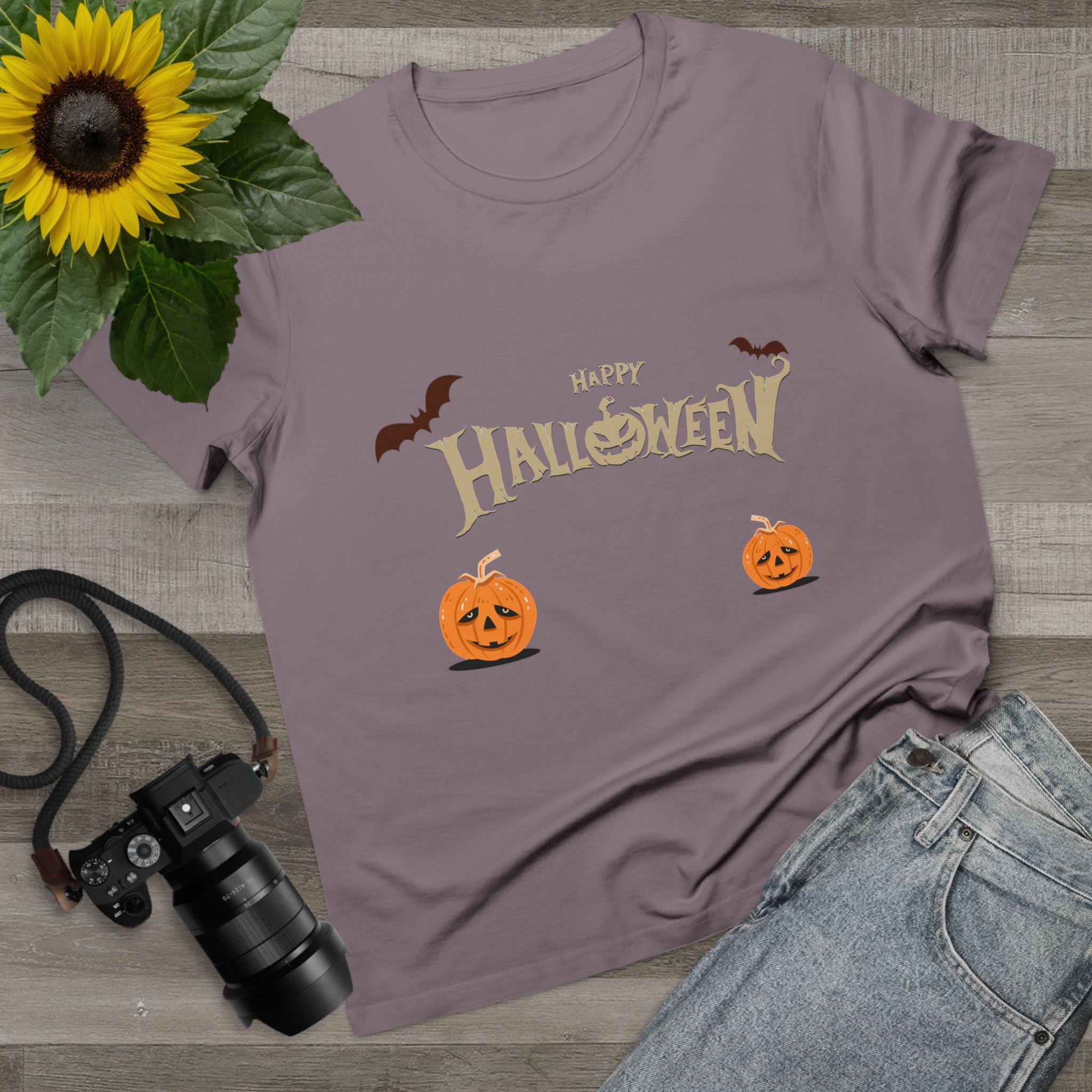 Halloween with Pumpkins | Women’s Maple Tee