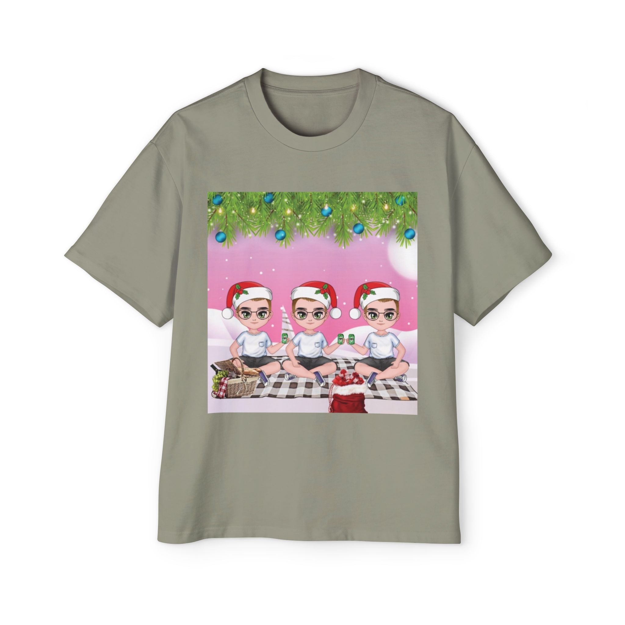 Christmas Friends | Men's Heavy Oversized Tee