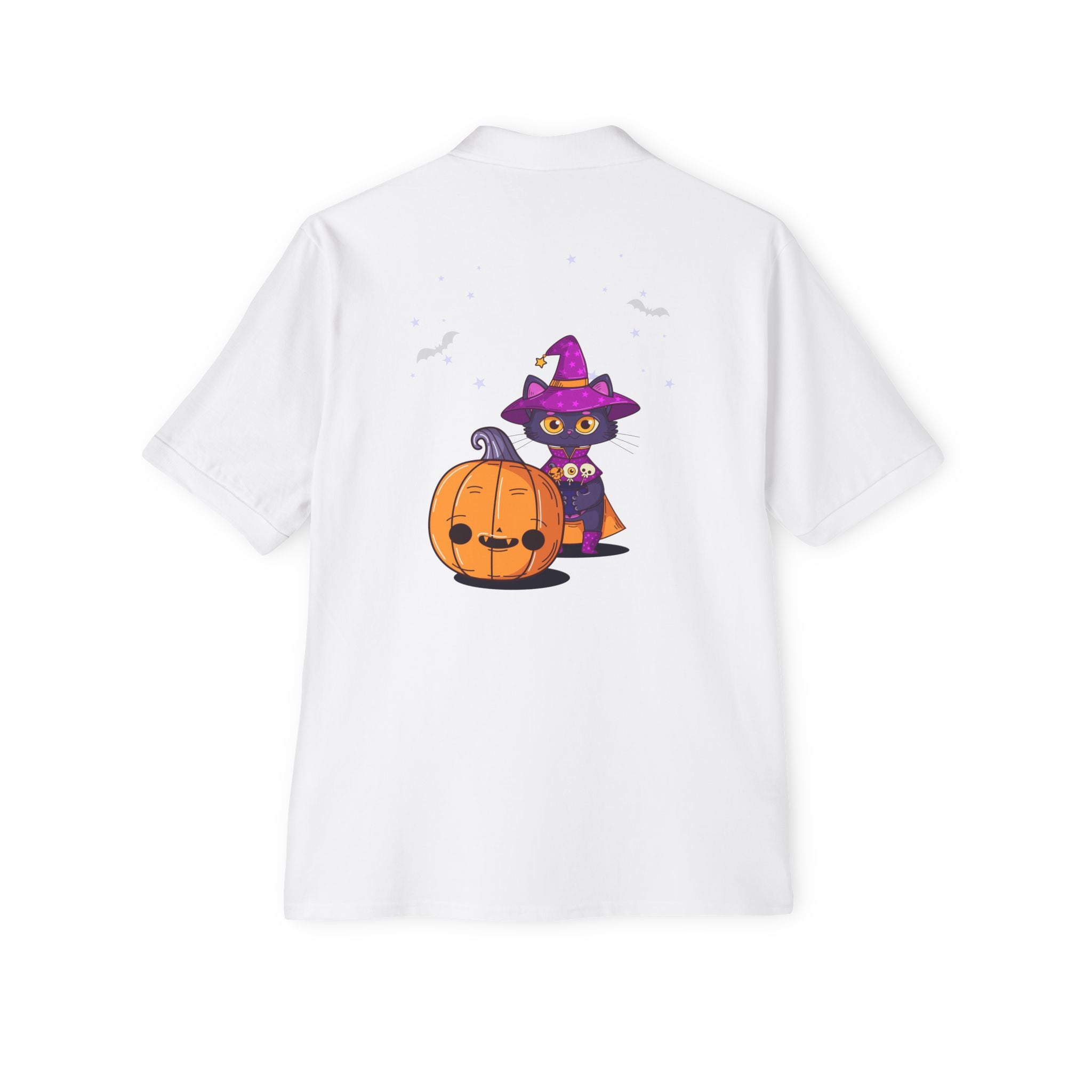 Halloween with Witch's Cats | Men's Piqué Polo