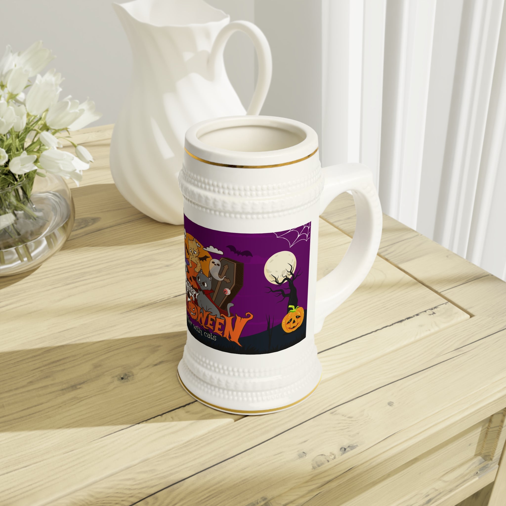 Happy Halloween is Better with Cats | Stein Mug