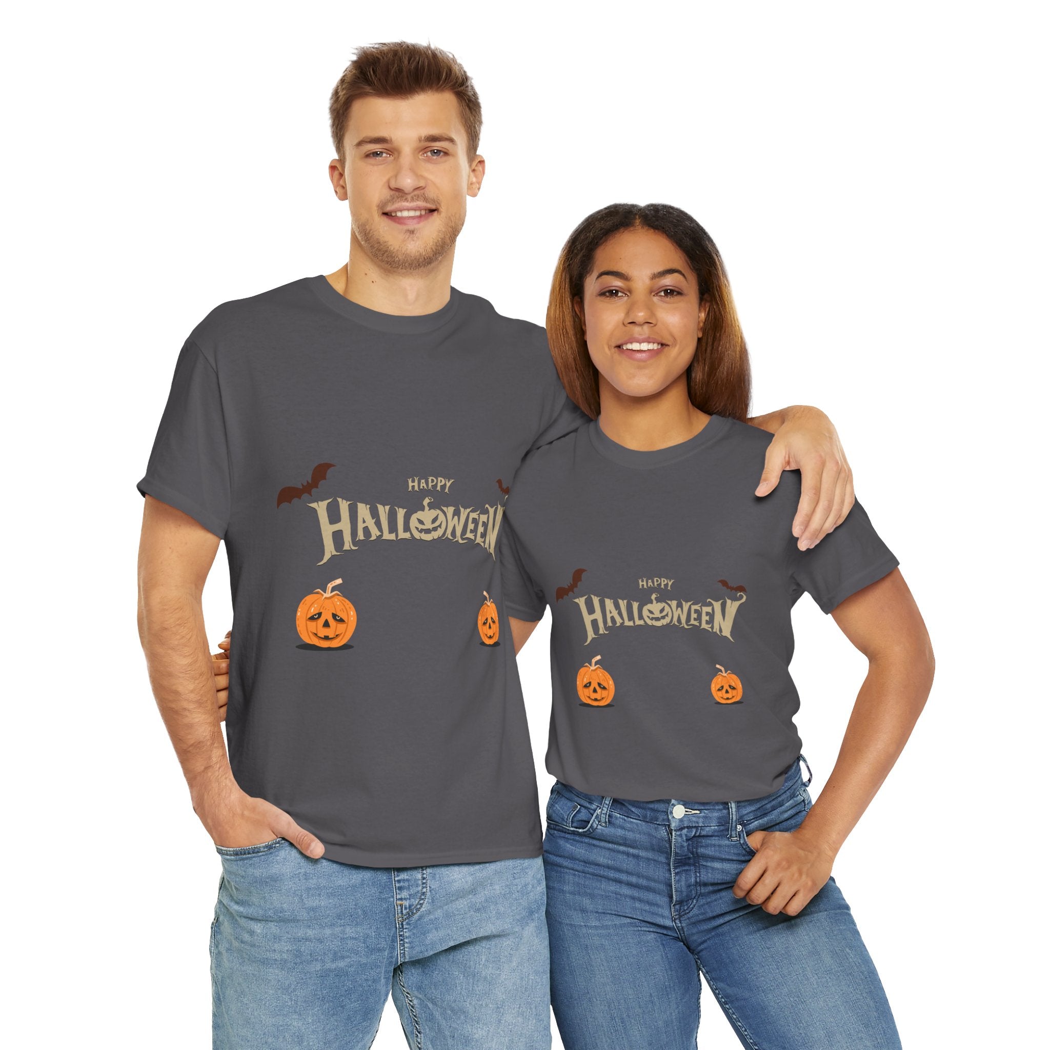 Halloween with Pumpkin | Unisex Heavy Cotton Tee