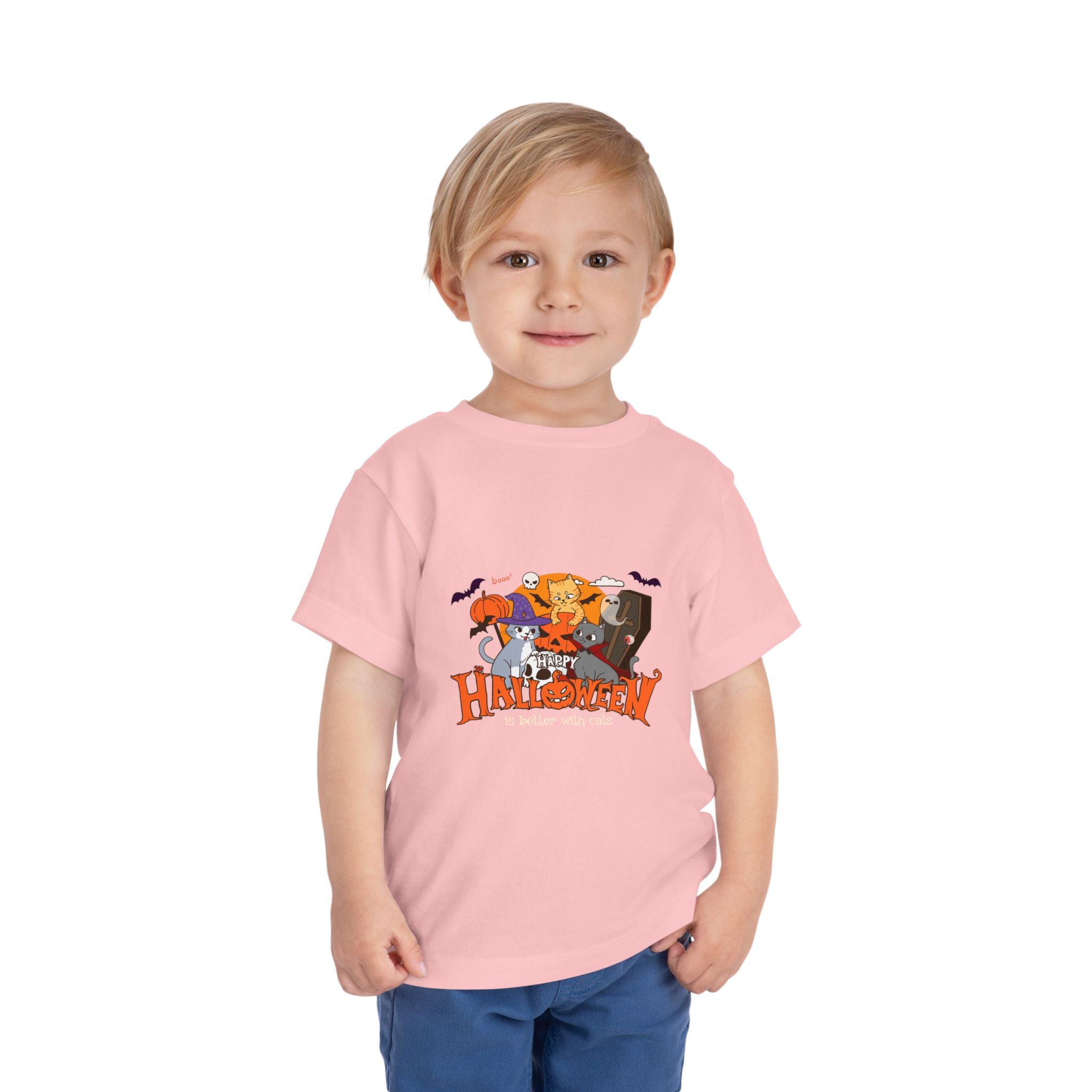 Halloween is Better with Cats | Toddler Short Sleeve Tee