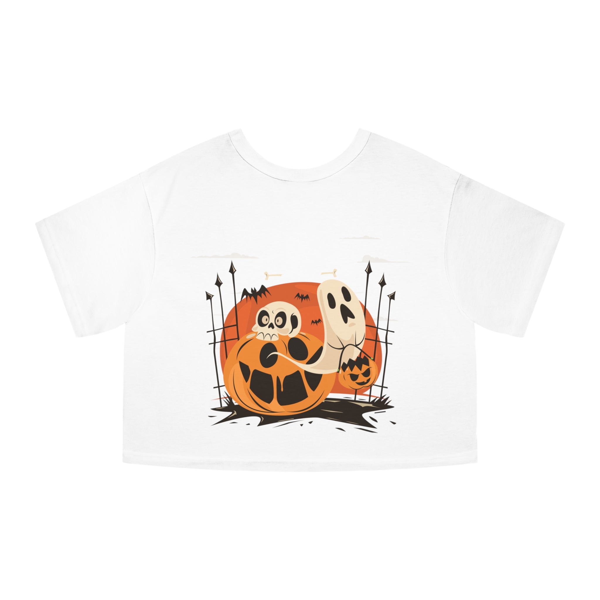 Halloween with Pumpkins | Champion Women's Heritage Cropped T-Shirt