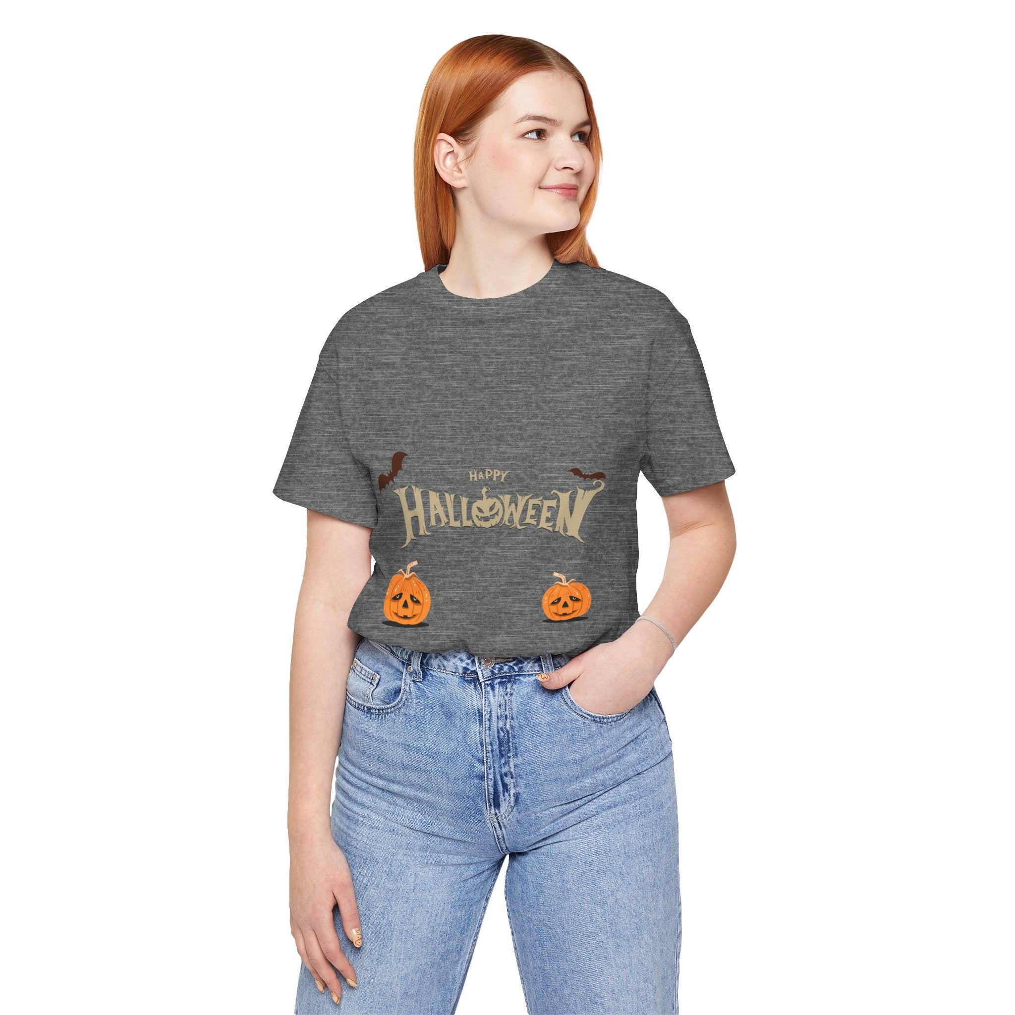 Halloween with Pumpkins | Unisex Jersey Short Sleeve Tee