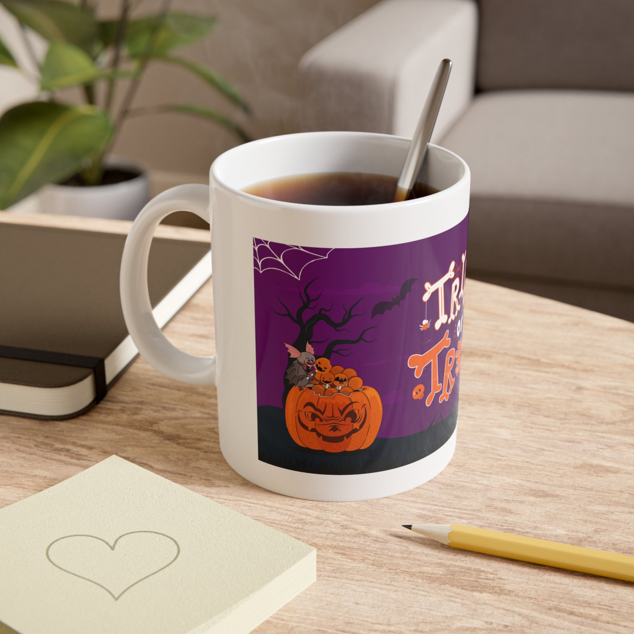 Halloween Trick or Treat | White Ceramic Mug