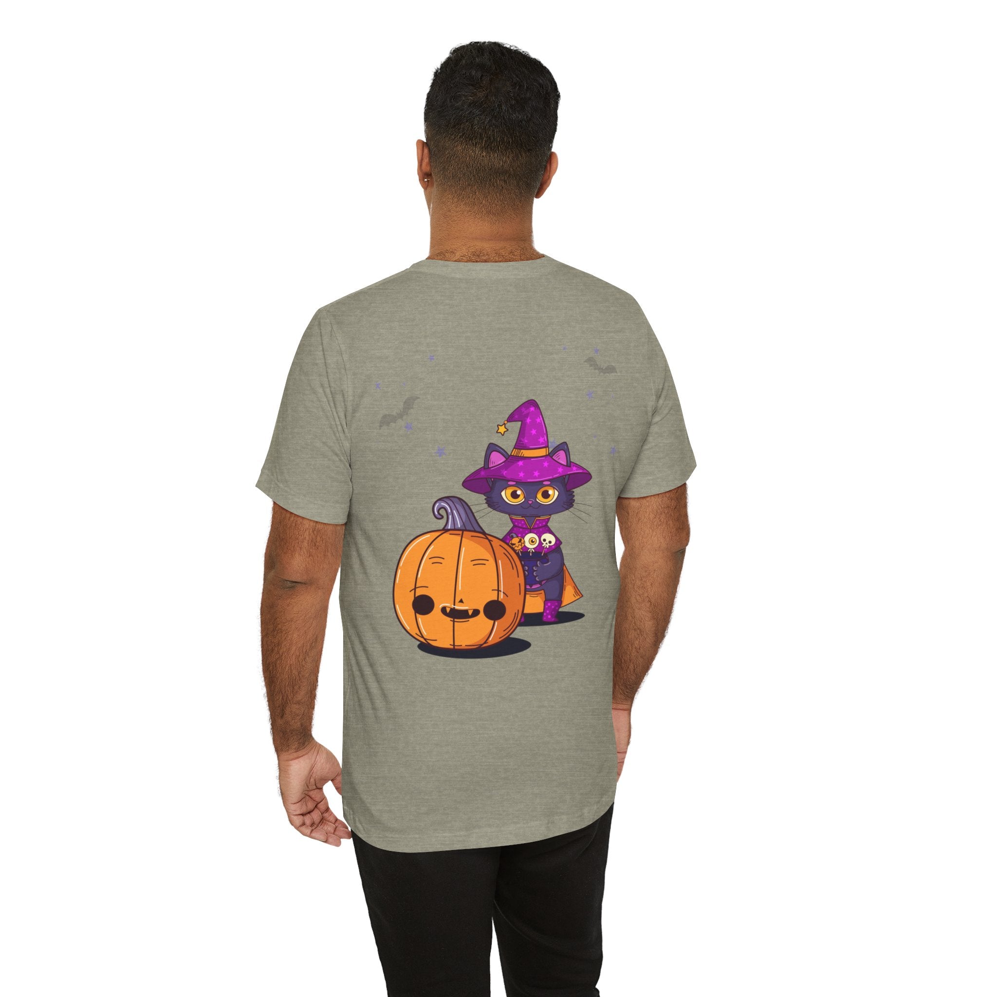 Halloween with Witch's Cats | Unisex Jersey Short Sleeve Tee