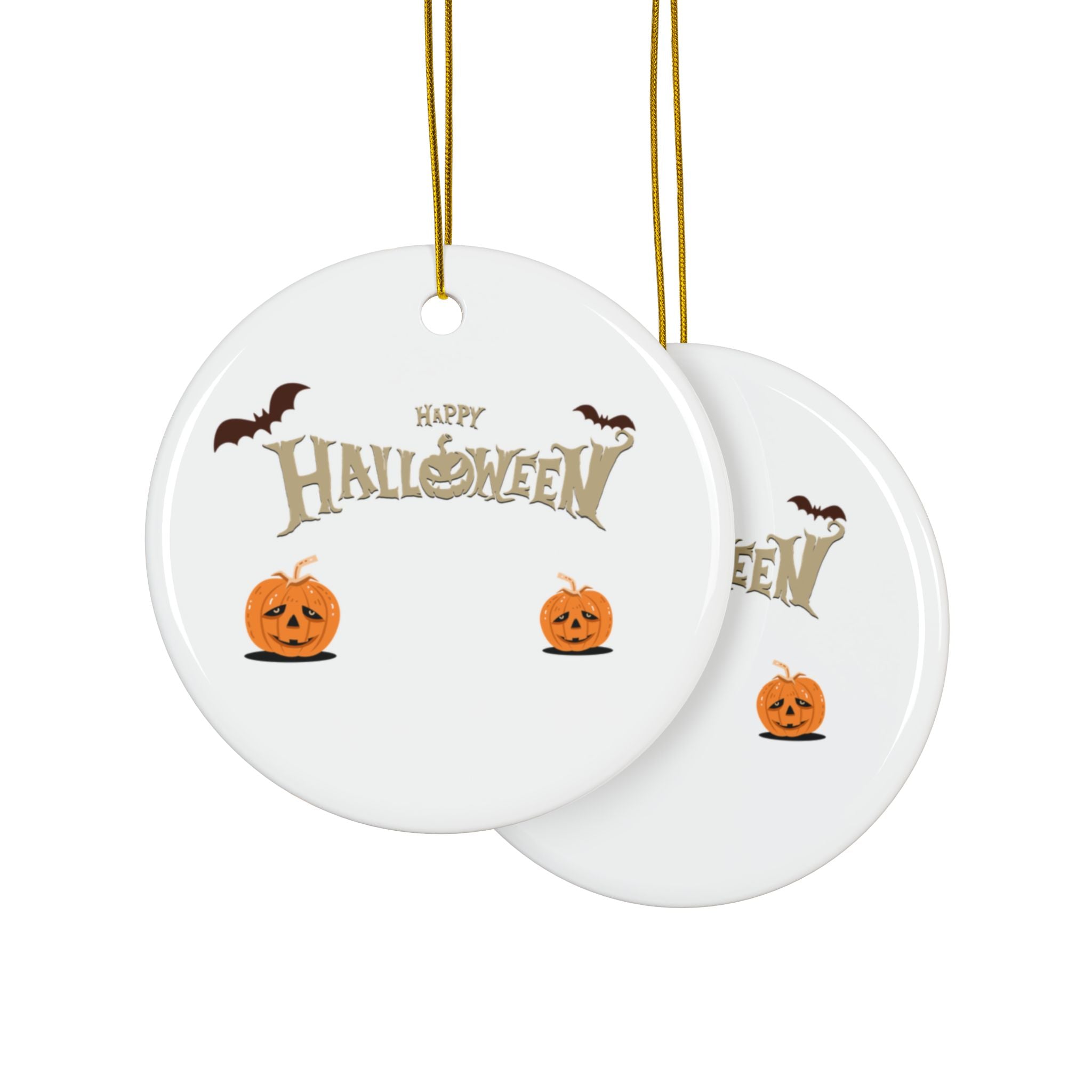 Happy Halloween with Pumpkin | Ceramic Ornaments